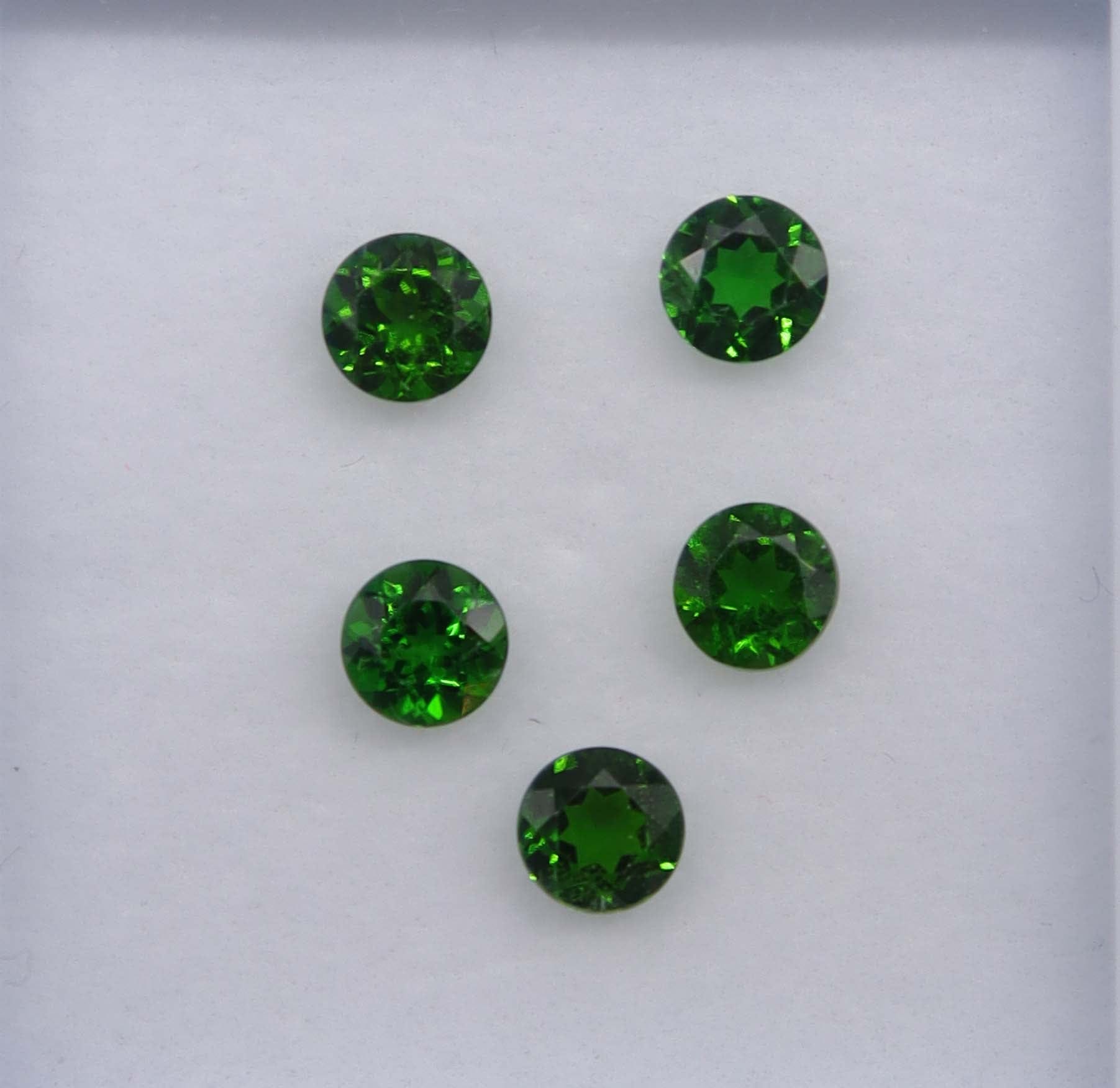 Luxury Promise 2.66ct Chrome Diopside Round 5pcs DXBCS3246