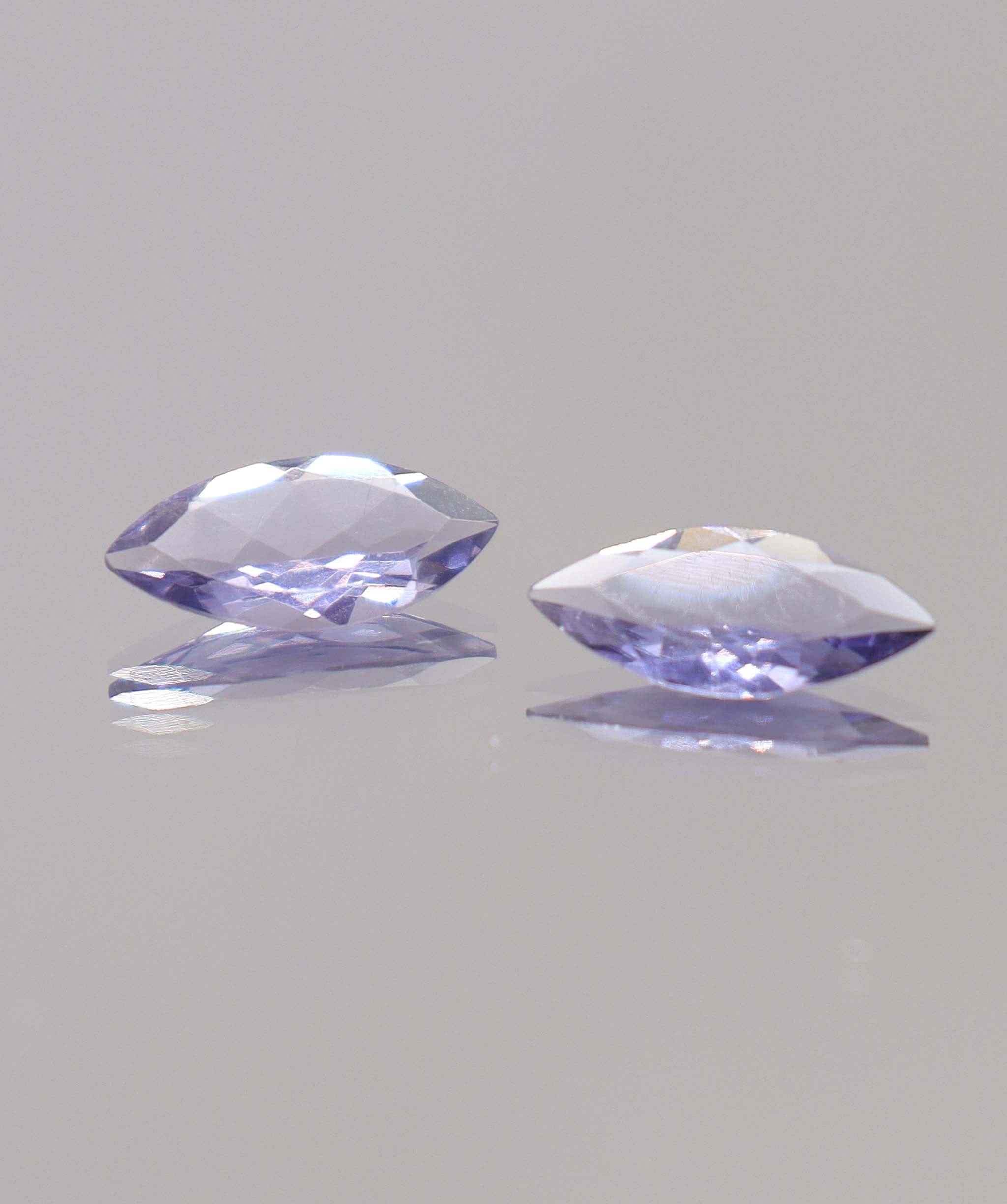 Luxury Promise 2.68ct Iolite "Water Sapphire" Marquise PAIR DXBCS0412