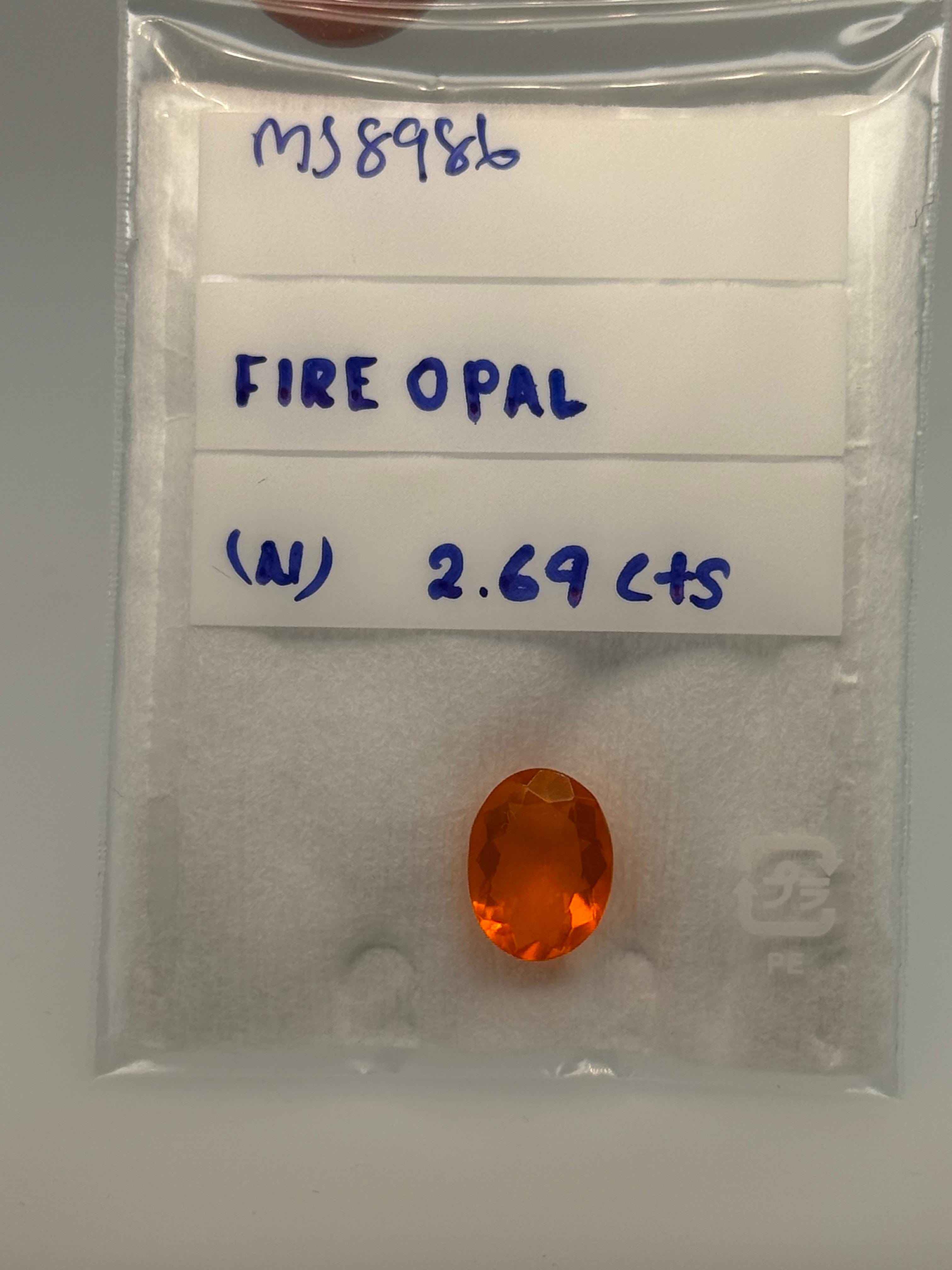 Luxury Promise 2.69CT NATURAL UNHEATED FIRE OPAL MS 8986