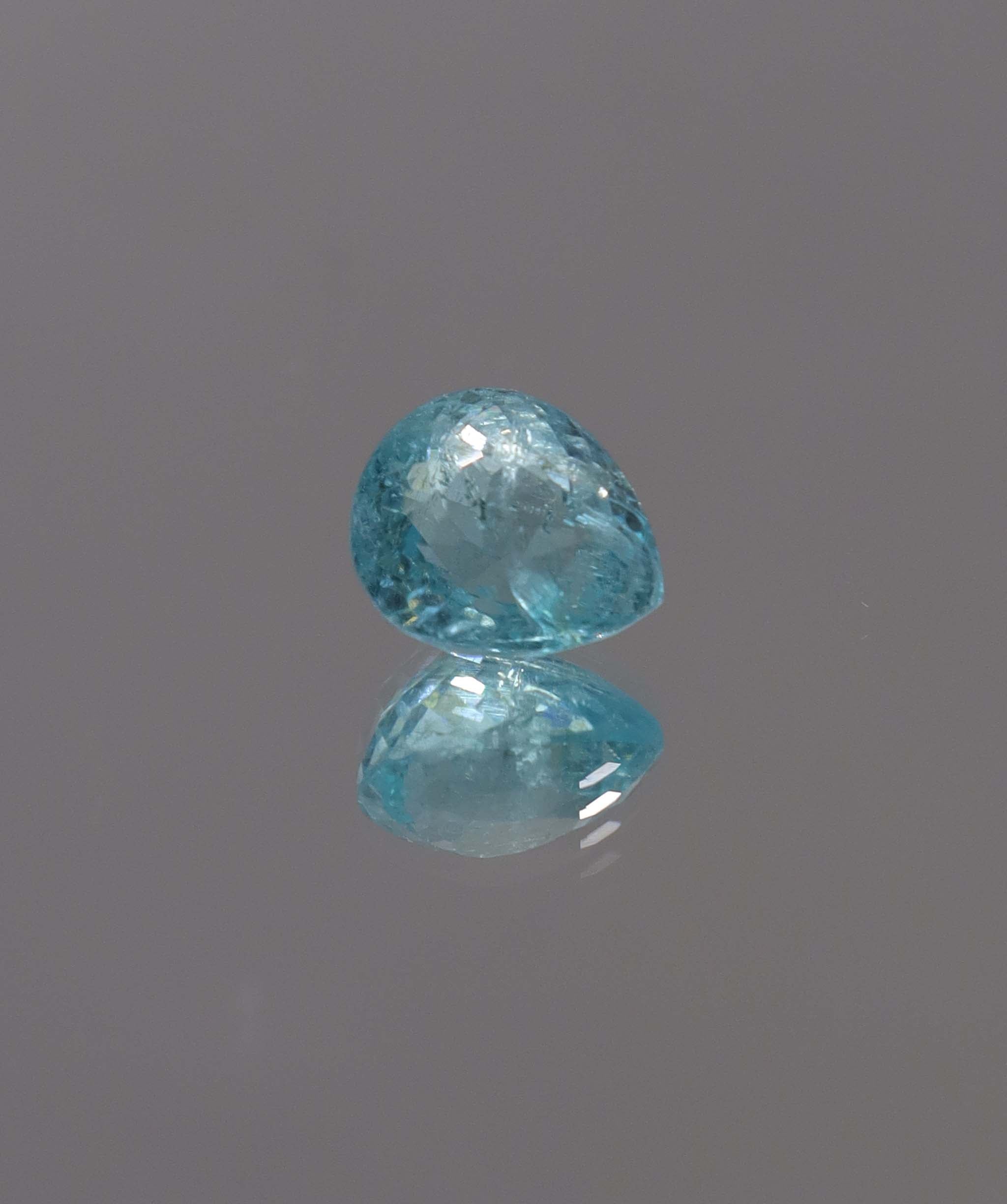 Luxury Promise 2.70ct Neon Blue Paraiba Pear (Windex Blue) DXBCS1301