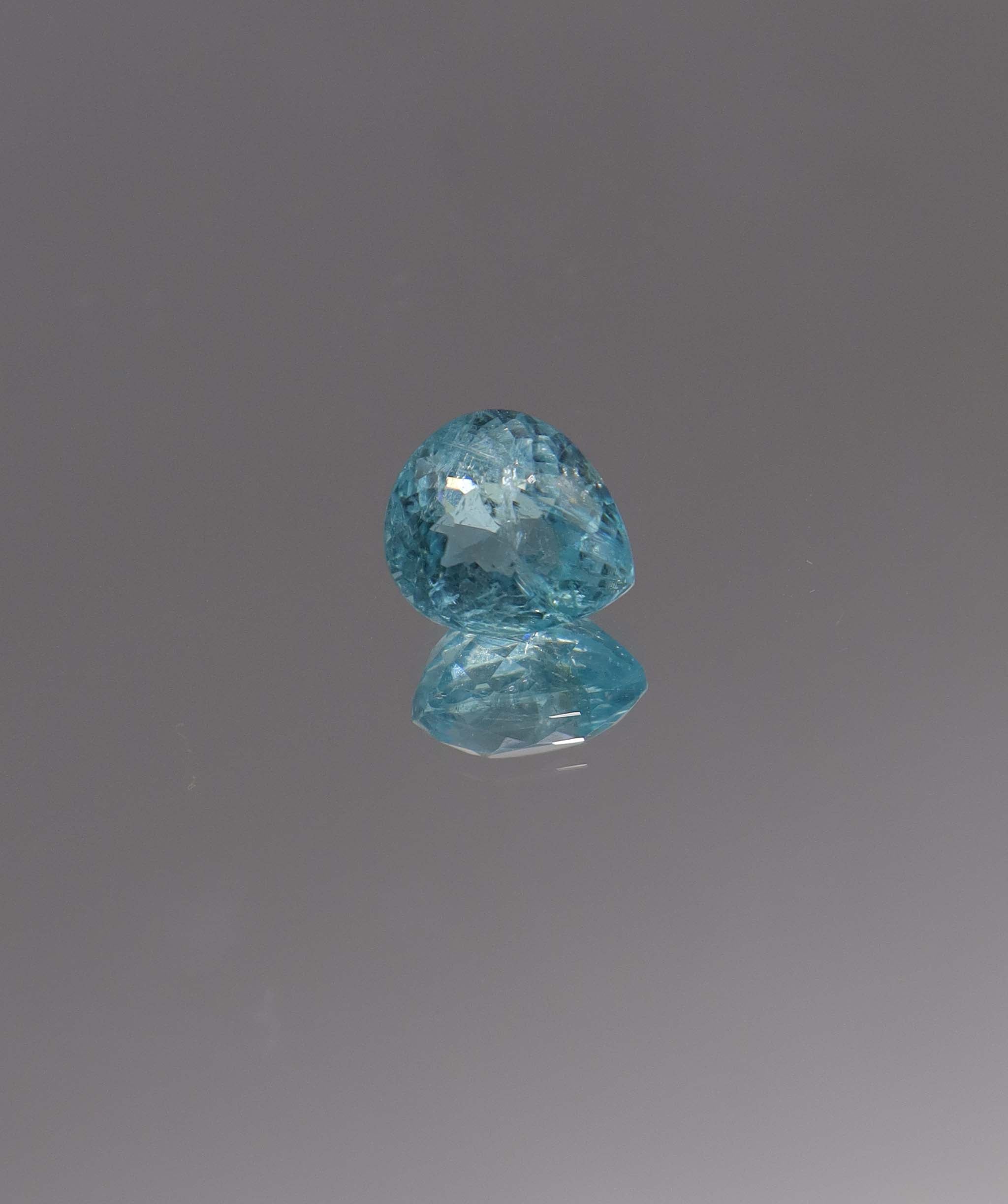 Luxury Promise 2.70ct Neon Blue Paraiba Pear (Windex Blue) DXBCS1301