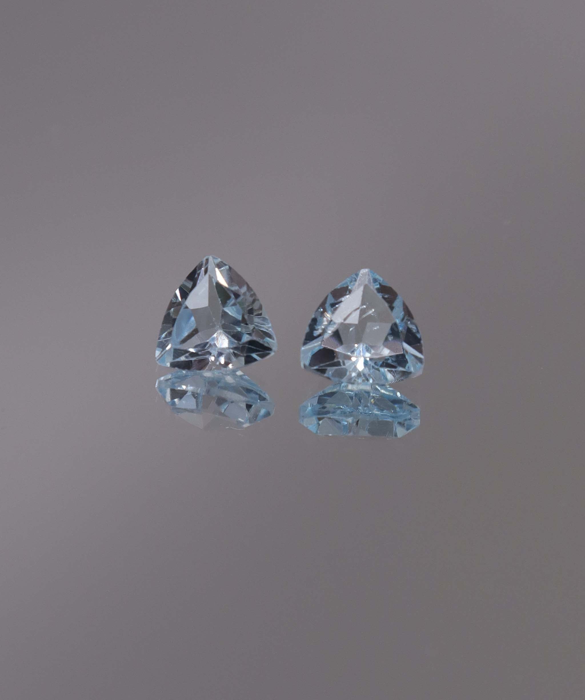 Luxury Promise 2.70ct Sky Blue Topaz Trillion  pair DXBCS1196
