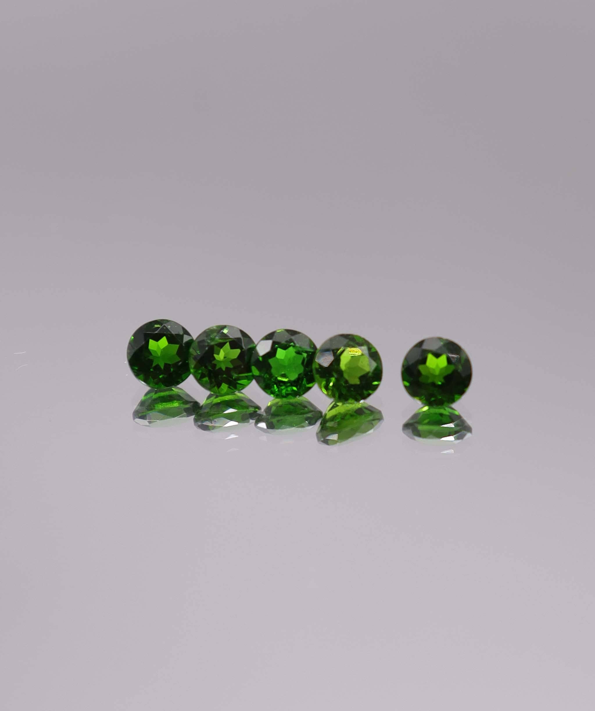 Luxury Promise 2.73ct Chrome Diopside Round 5pcs DXBCS3244