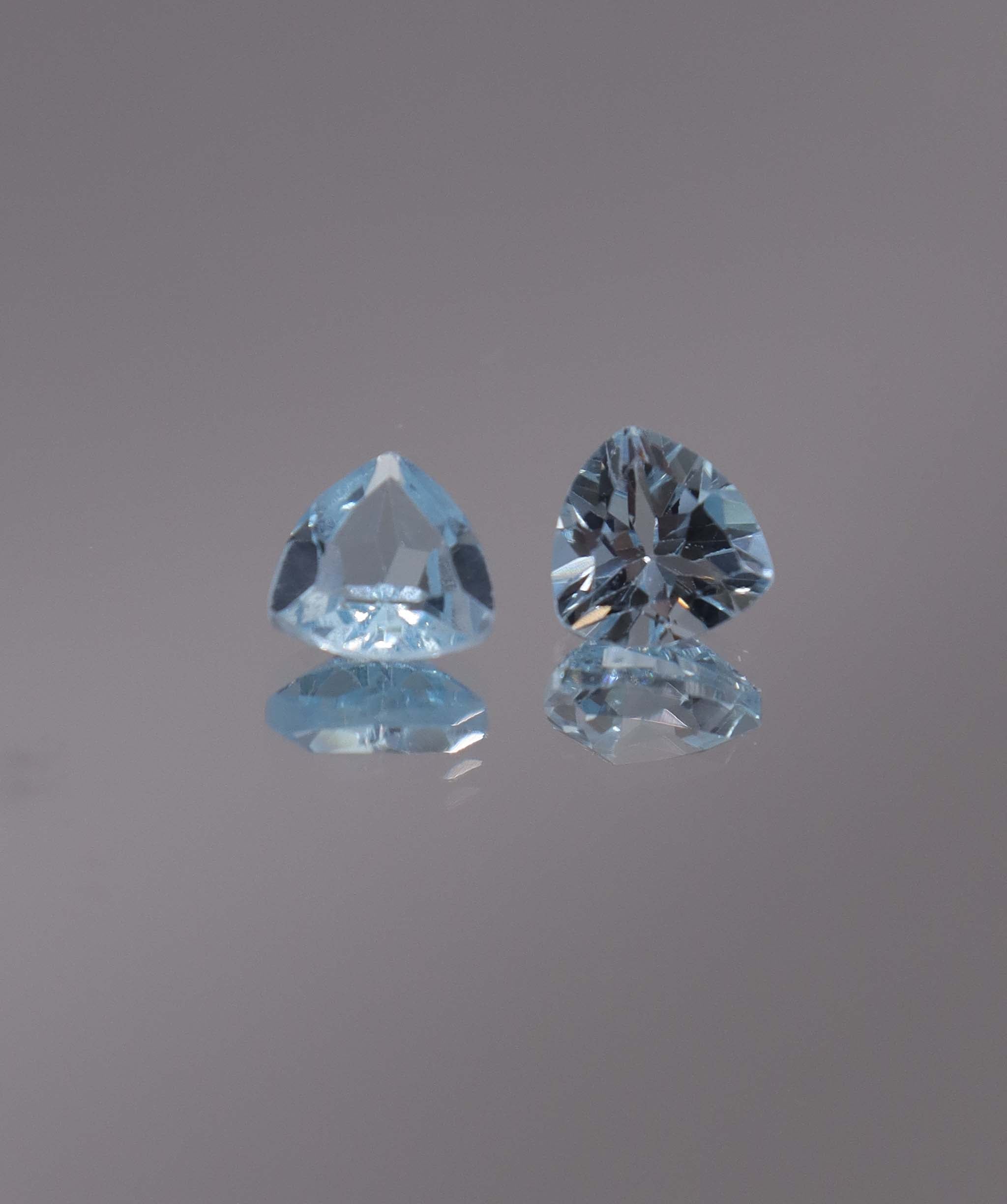 Luxury Promise 3.00ct Sky Blue Topaz Trillion pair DXBCS1193