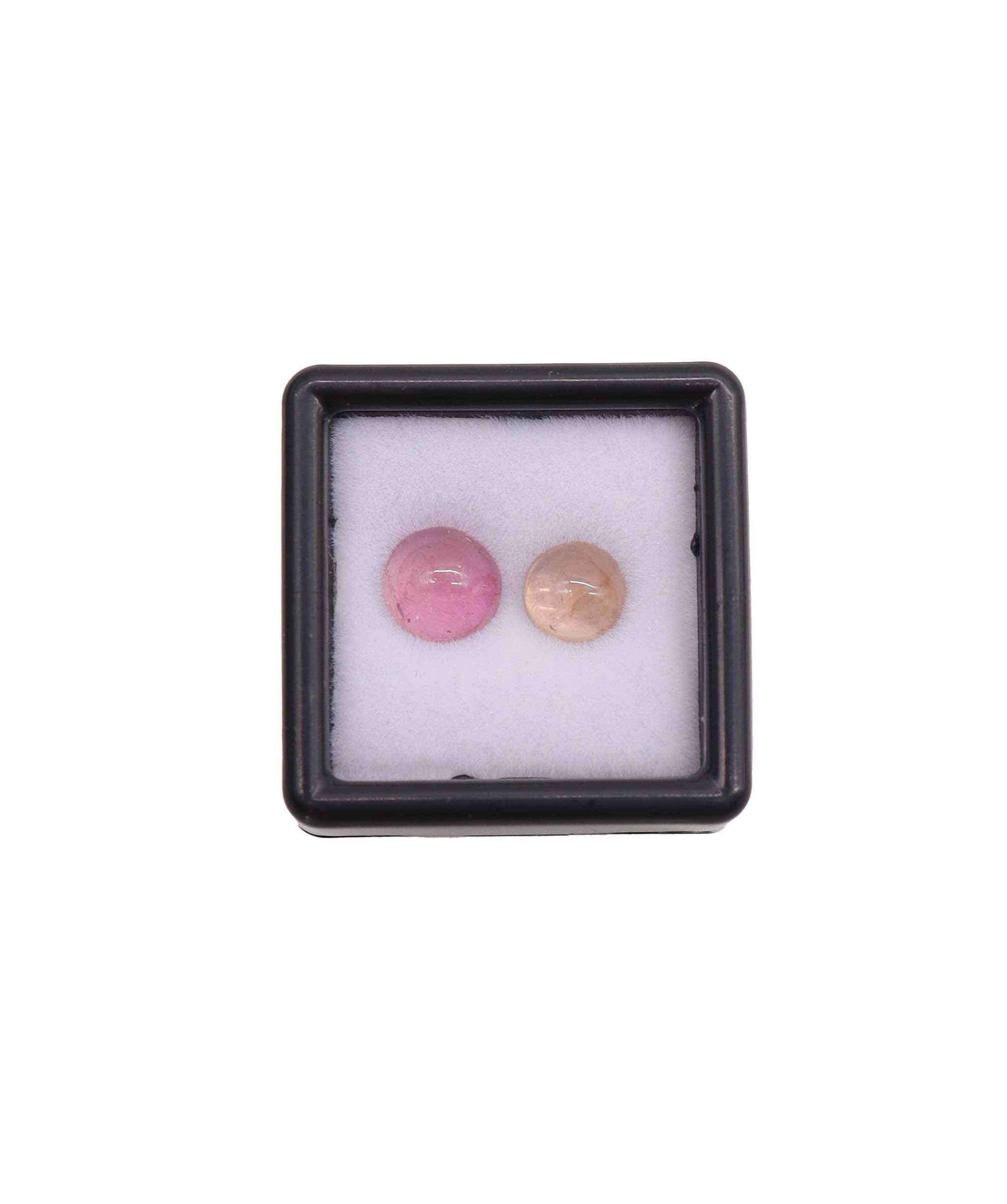 Luxury Promise 3.04ct Barbie Pink Tourmaline Round & Honey Yellow Tourmaline Round RDC0773