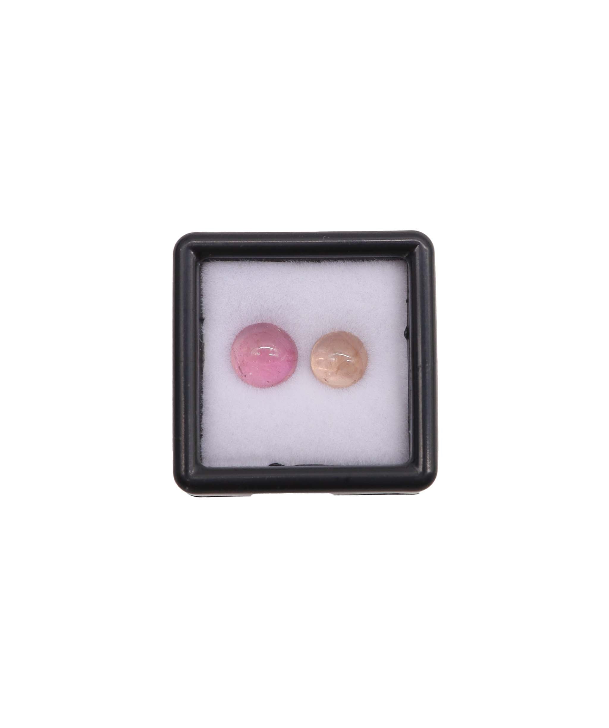 Luxury Promise 3.04ct Barbie Pink Tourmaline Round & Honey Yellow Tourmaline Round RDC0773