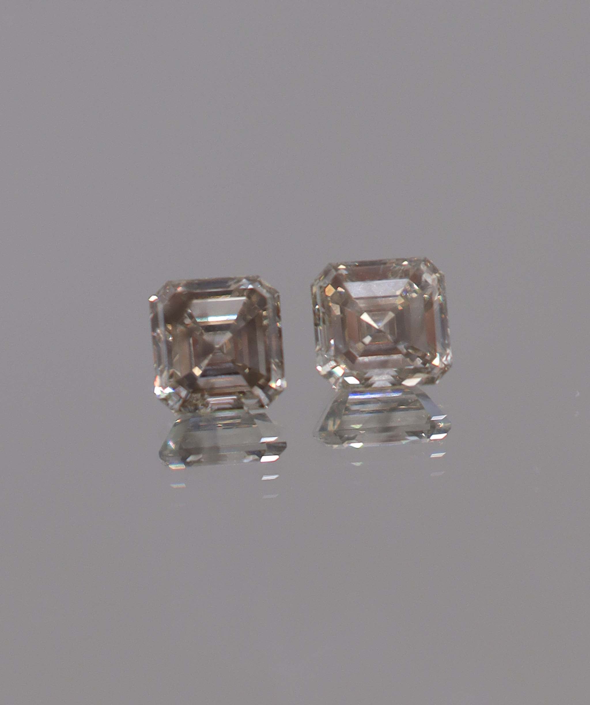 Luxury Promise 3.05CT GREY  ASHER PAIR OF DIAMONDS DXBN0494