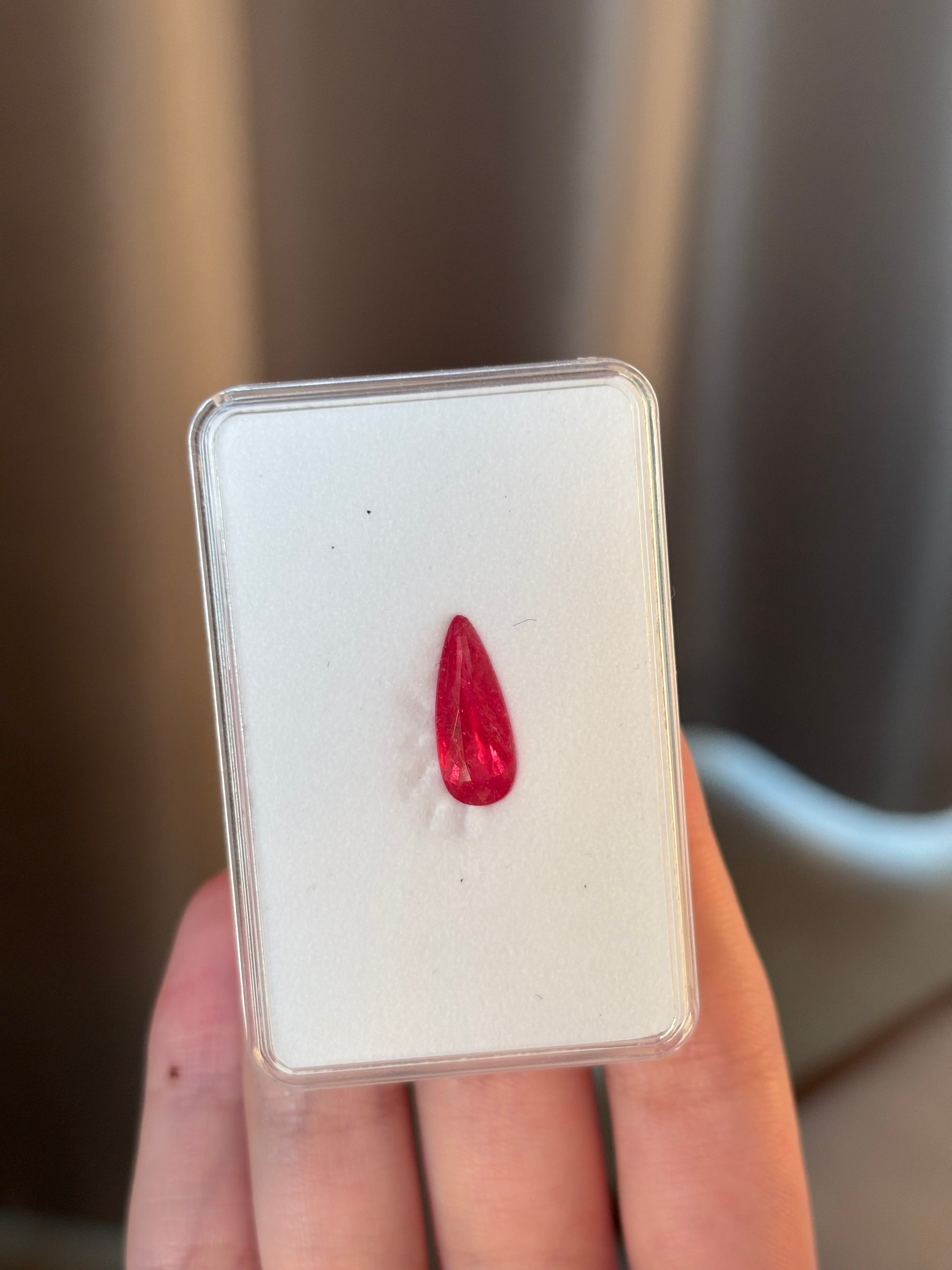 Luxury Promise 3.05ct Rhodonite Pear DXBCS3938