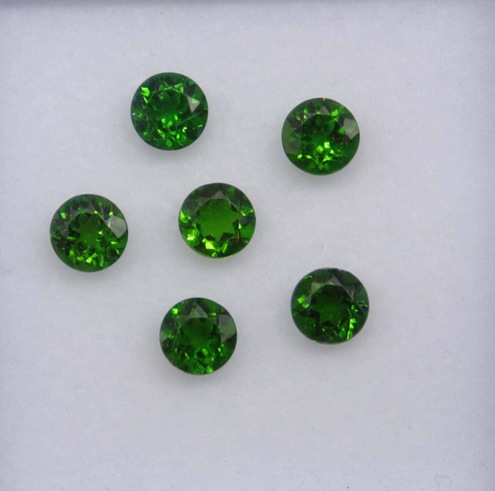Luxury Promise 3.19ct Chrome Diopside Round 6pcs DXBCS3236