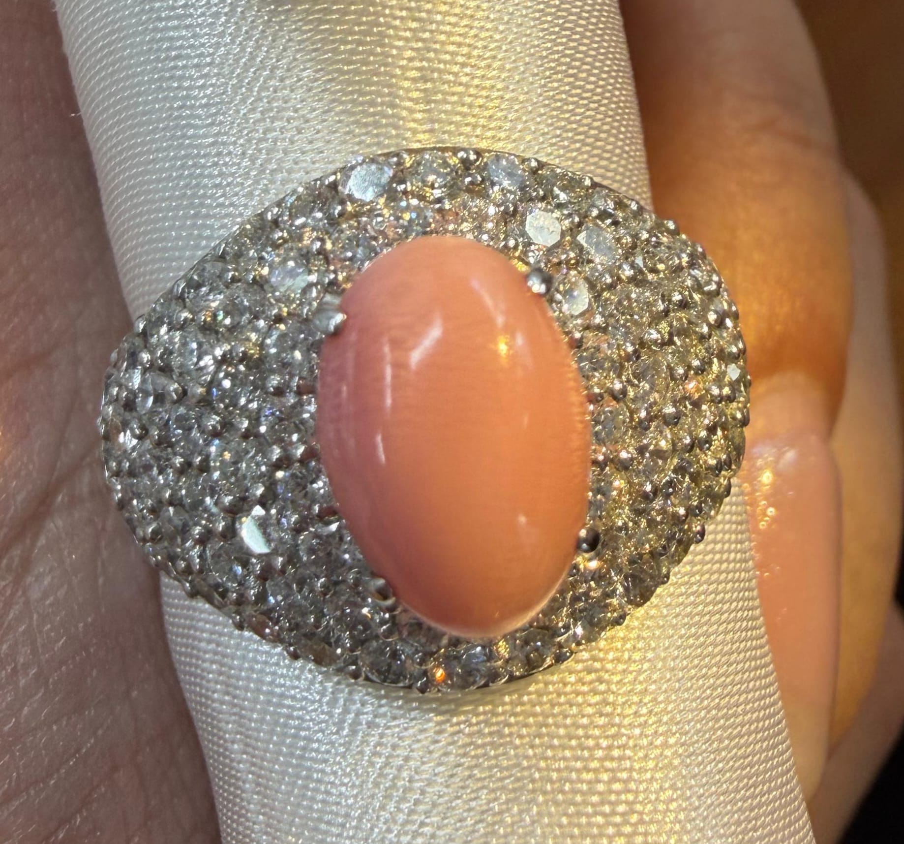 Luxury Promise 3.21ct Conch Pearl with D1.90ct in P900 8.6g / JC5548 JJC1134