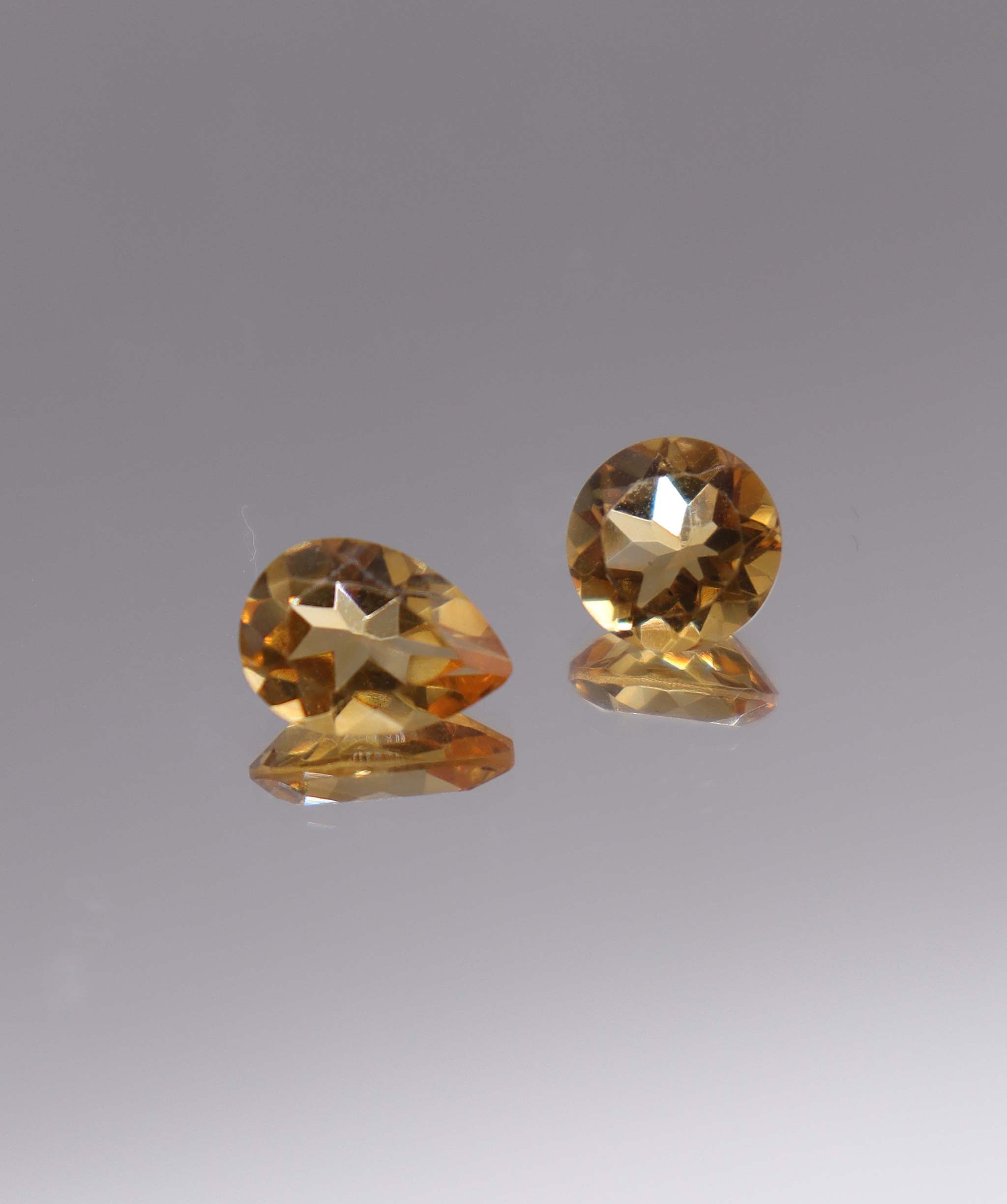 Luxury Promise 3.25ct Citrine Moi et Toi Pear/Round 10 DXBS5497