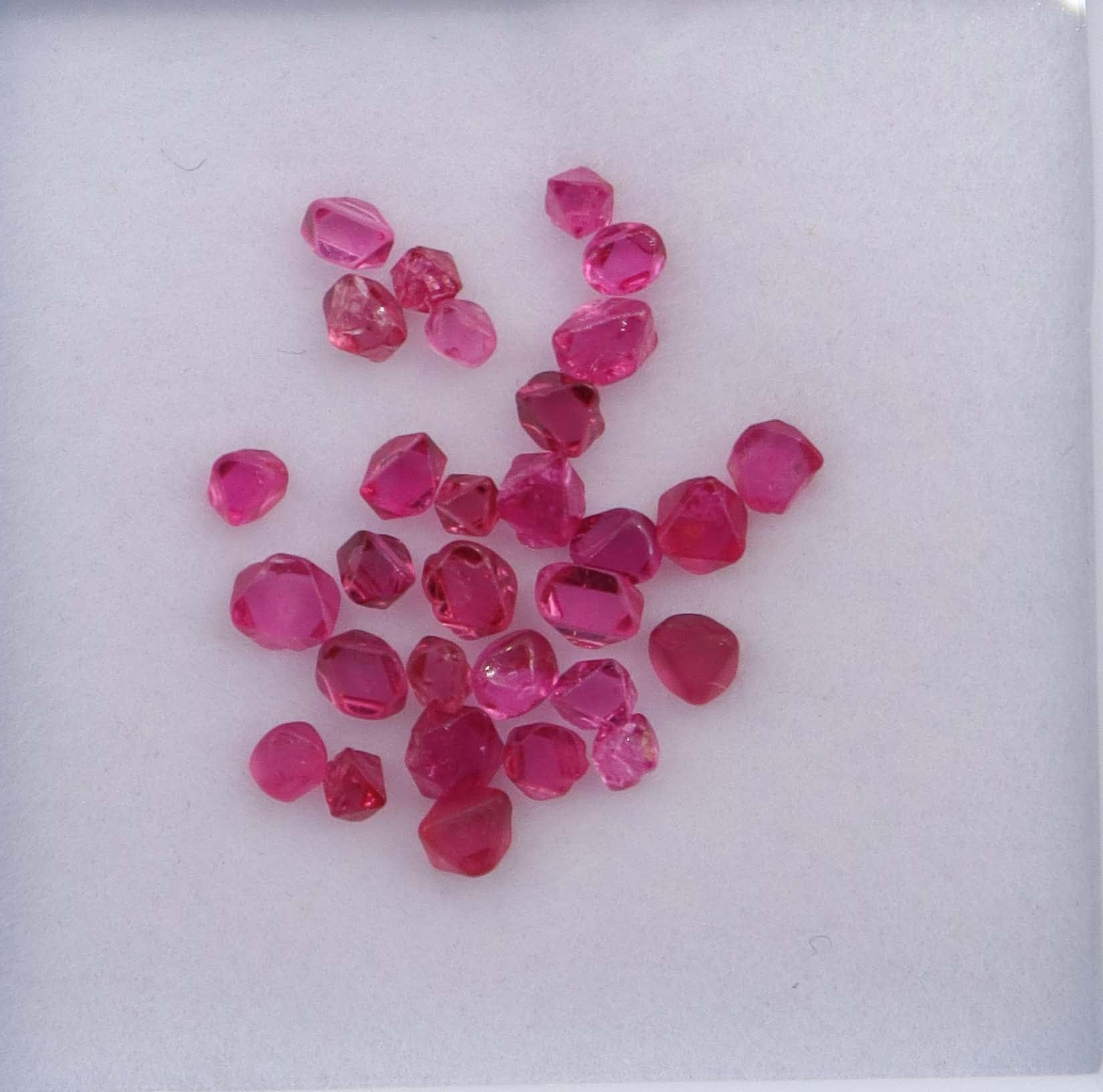 Luxury Promise 3.37ct Jedi Neon Pink Spinel Rough Crystals (30pcs) DXBCS2198