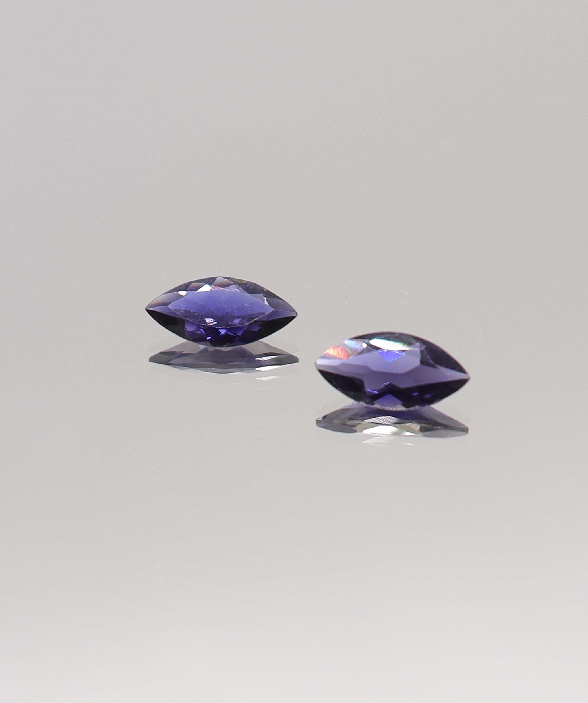 Luxury Promise 3.42ct Iolite "Water Sapphire" Marquise PAIR DXBCS0426
