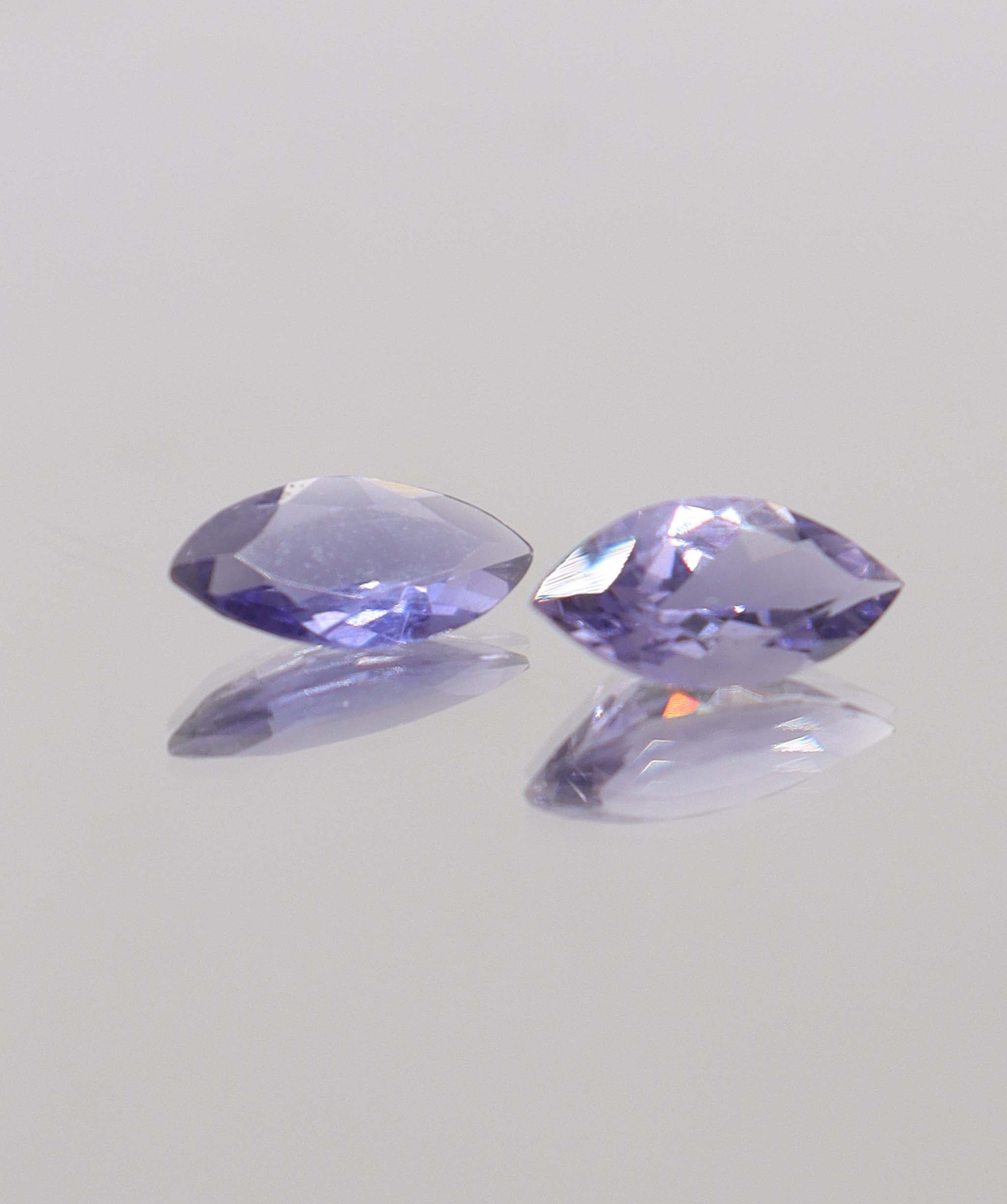 Luxury Promise 3.45ct Iolite "Water Sapphire" Marquise PAIR DXBCS0413