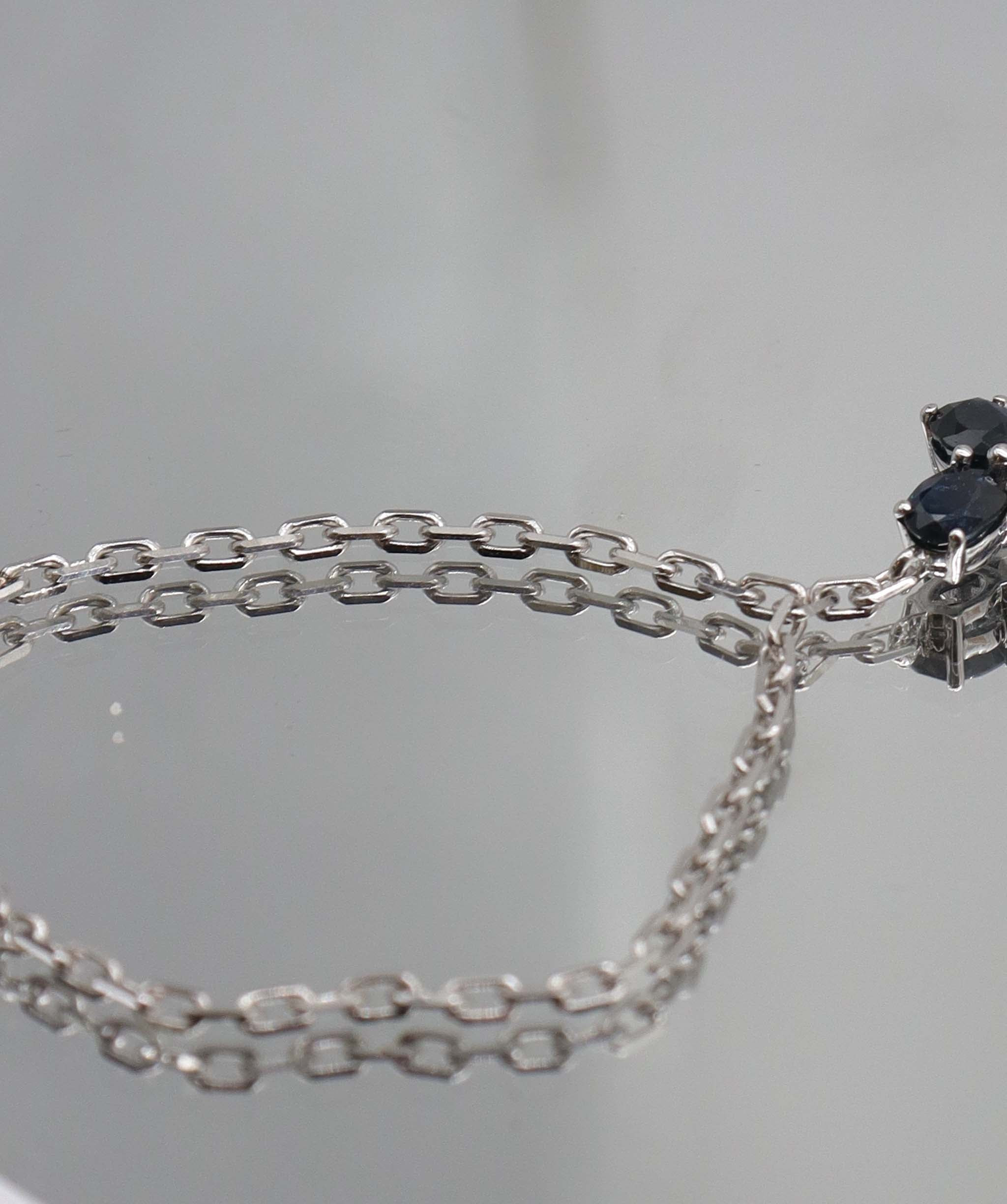 Luxury Promise 3.4ct Blue Sapphire WG Handchain DXBS5615