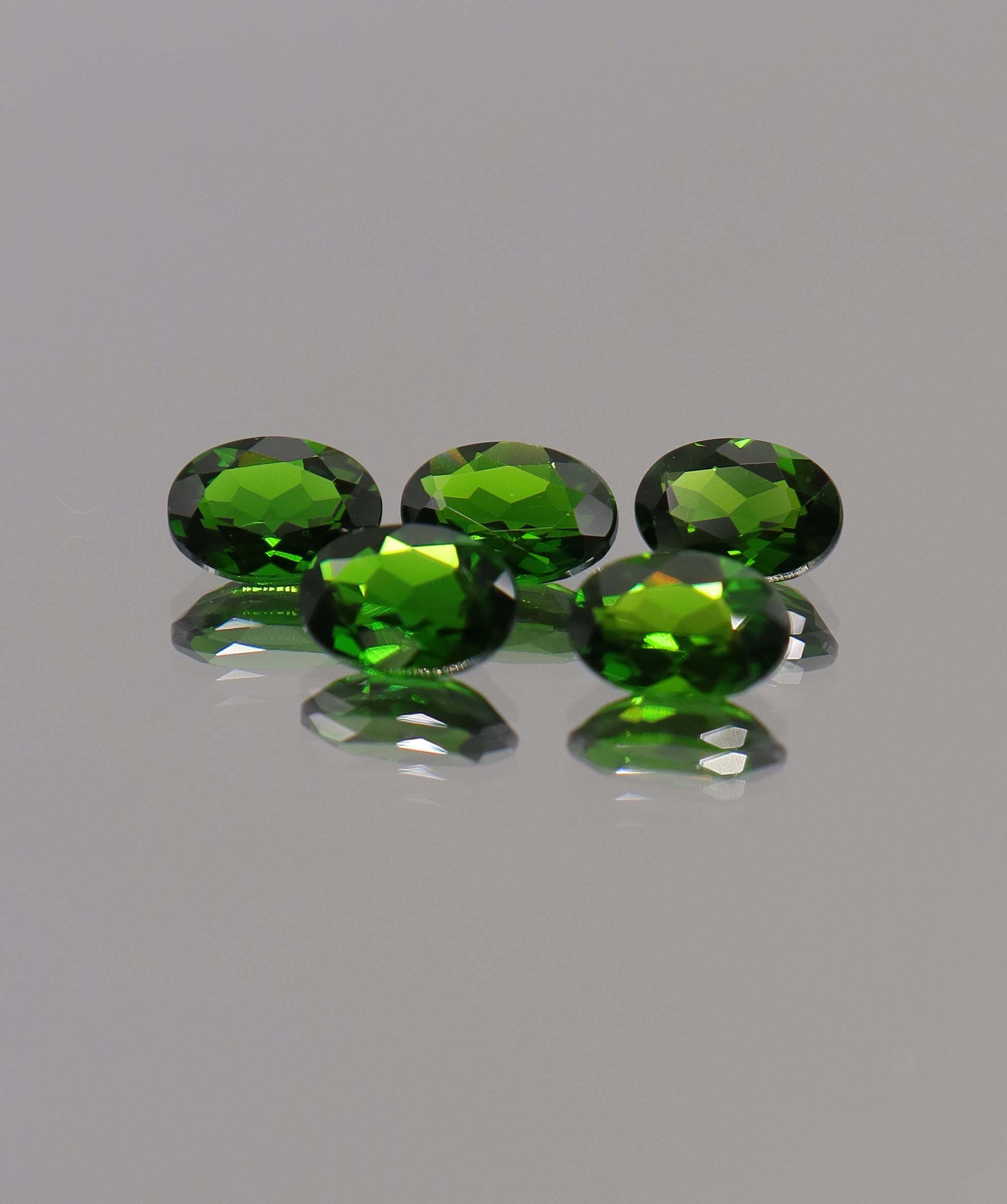 Luxury Promise 3.83ct Oval Chrome Diopside 5pcs DXBCS1178