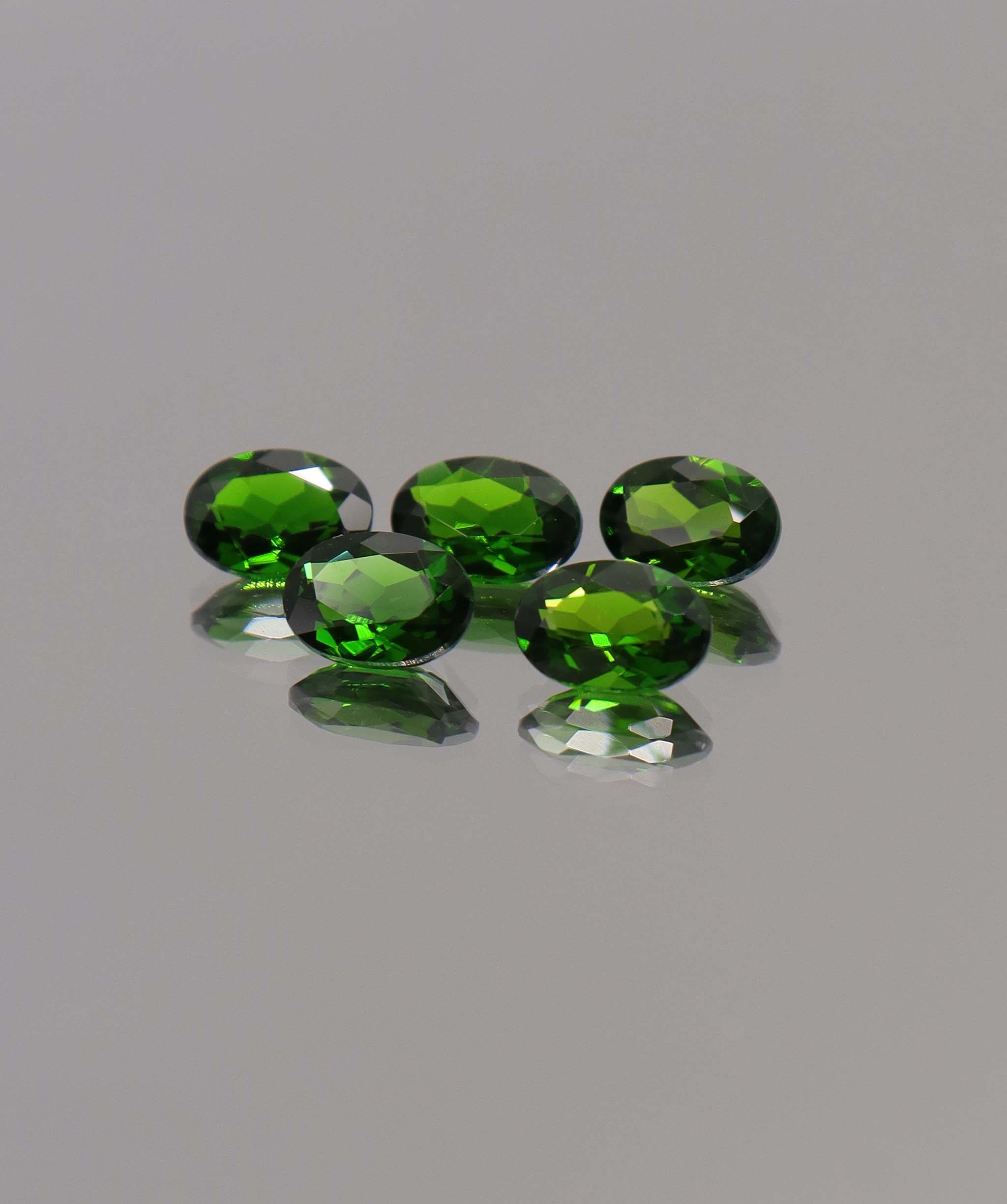 Luxury Promise 3.83ct Oval Chrome Diopside 5pcs DXBCS1178
