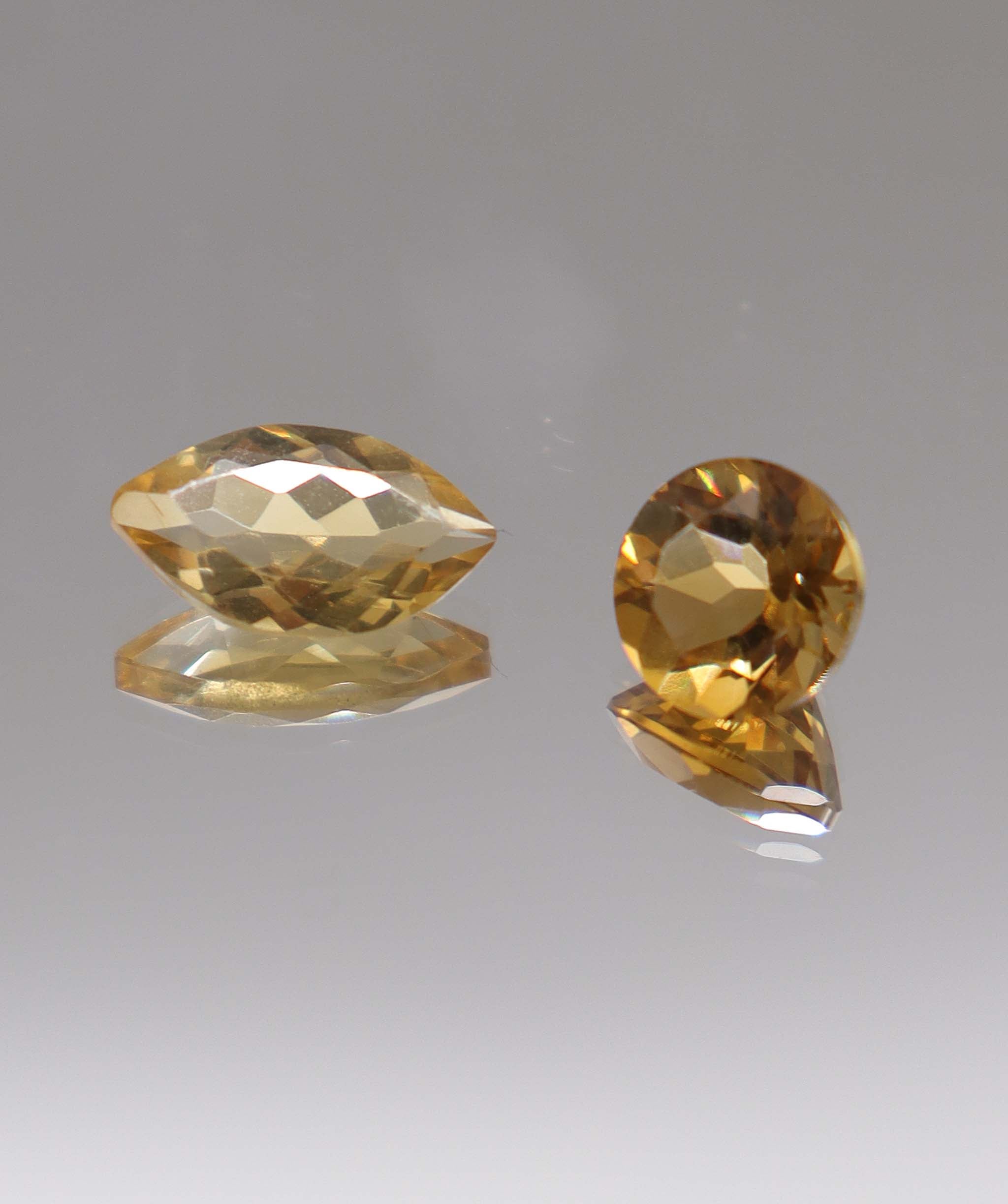 Luxury Promise 3.84ct Citrine Moi et Toi Marquise/Round 2 DXBS5489