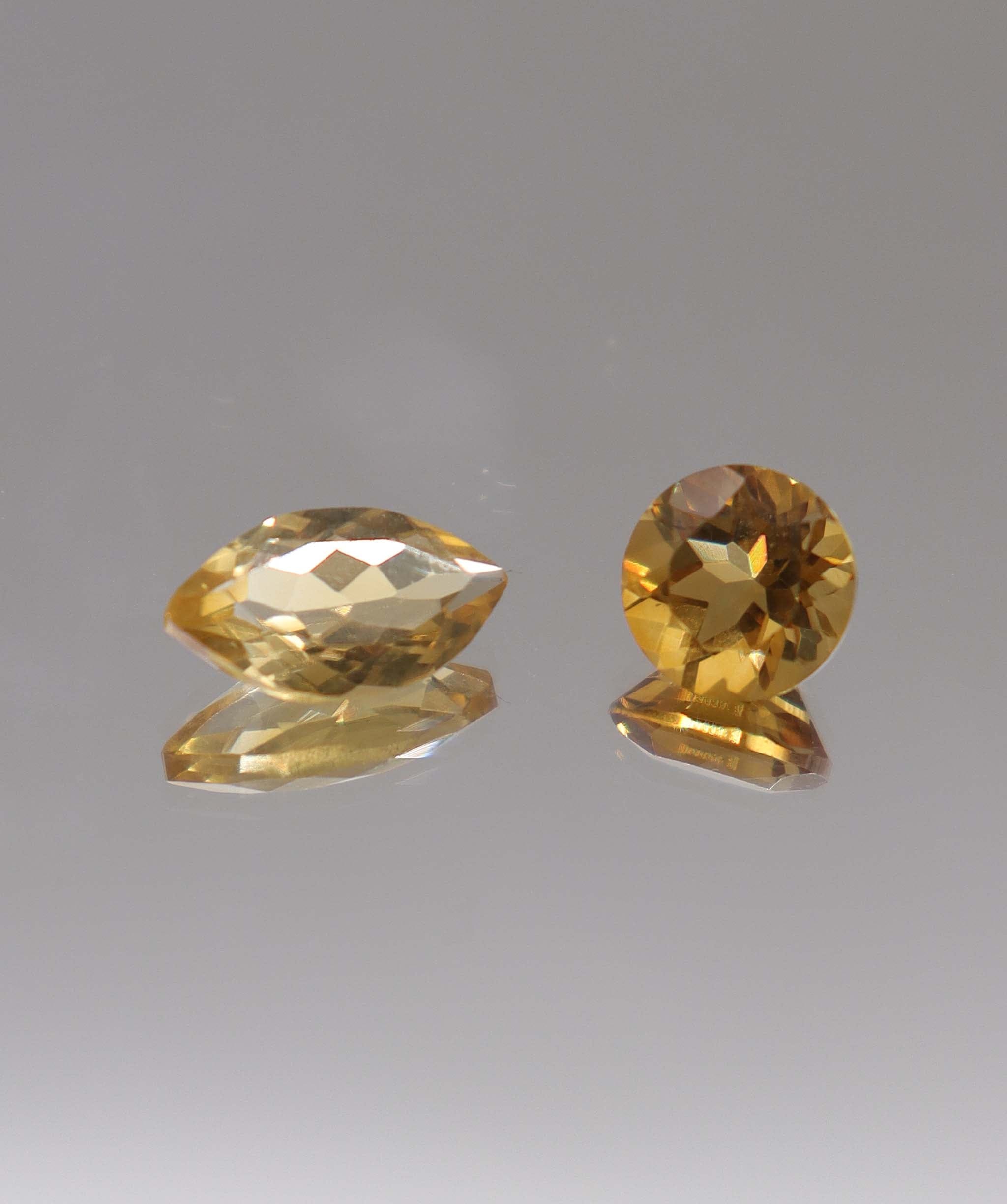 Luxury Promise 3.84ct Citrine Moi et Toi Marquise/Round 2 DXBS5489