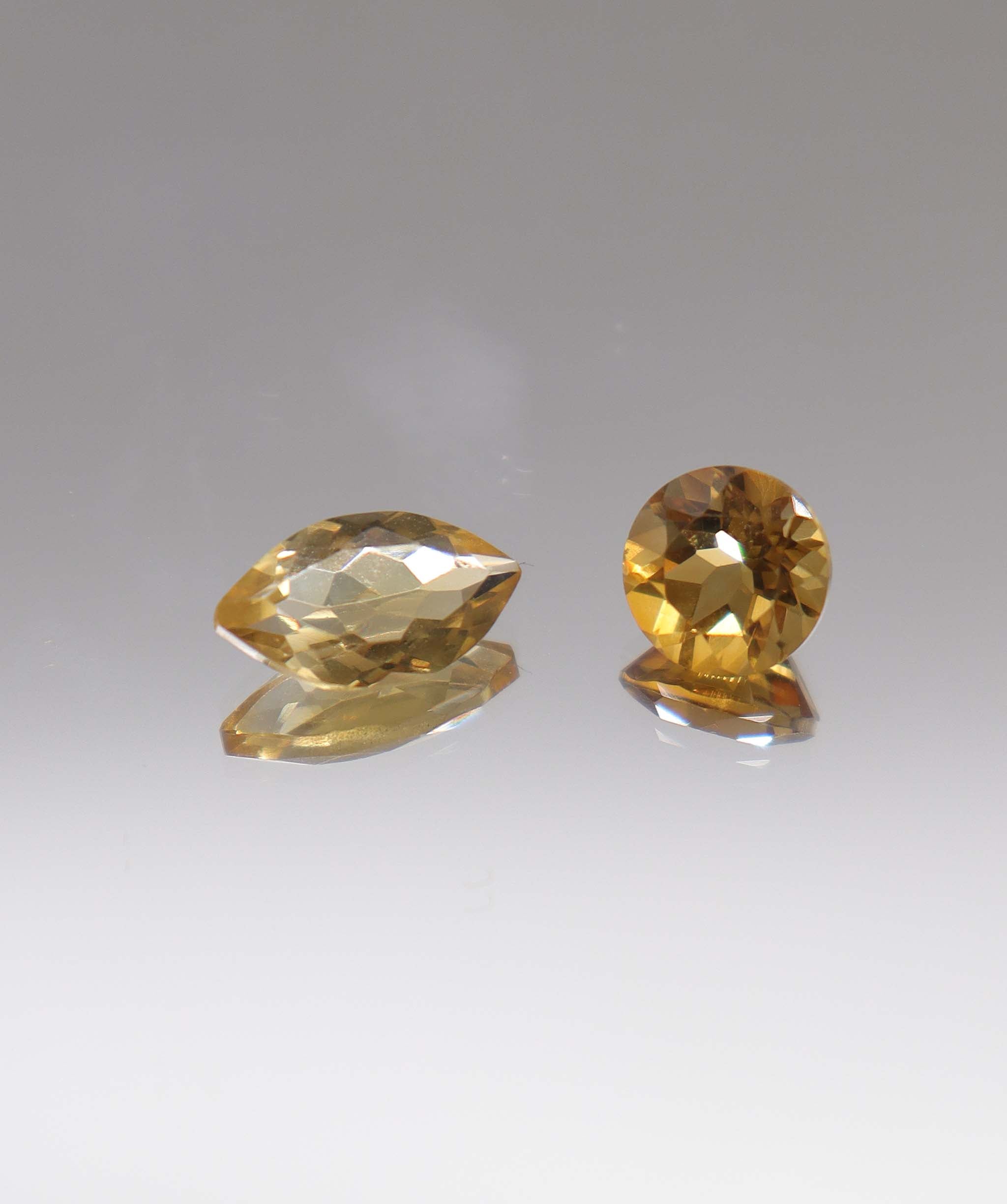 Luxury Promise 3.84ct Citrine Moi et Toi Marquise/Round 2 DXBS5489