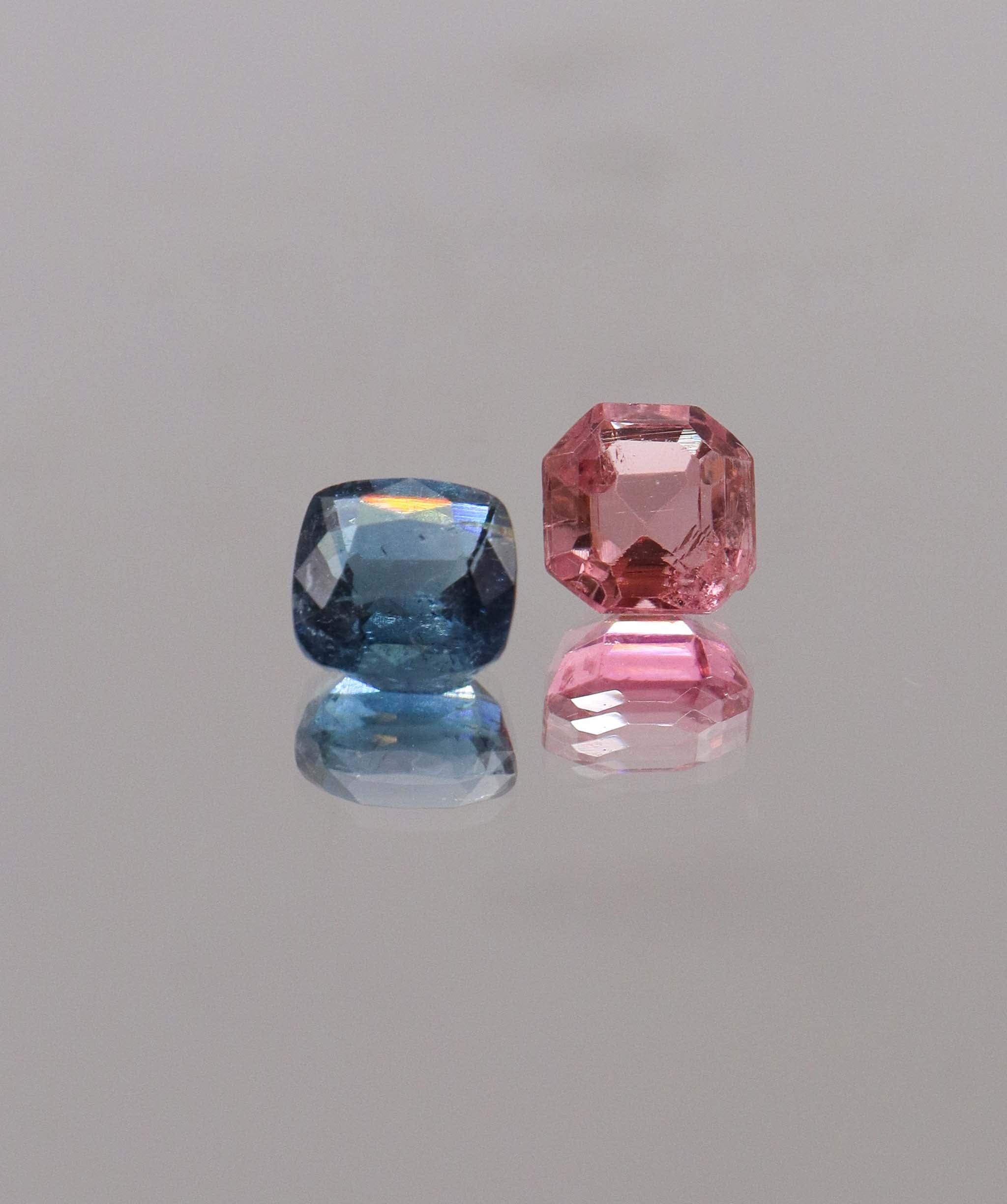 Luxury Promise 3.96ct Lagoon & Pink Tourmaline Moi et Toi Afghan DXBCS0297