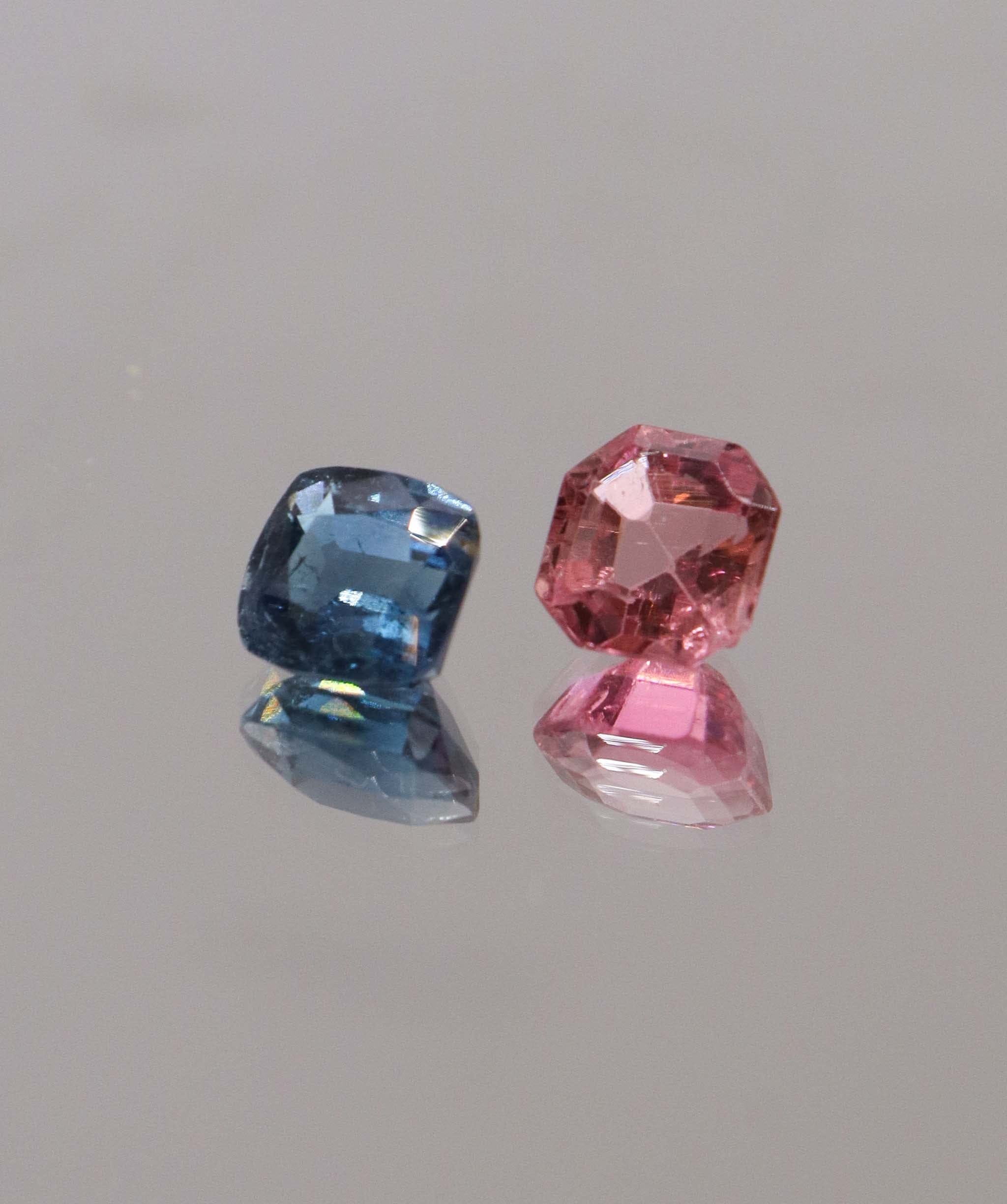 Luxury Promise 3.96ct Lagoon & Pink Tourmaline Moi et Toi Afghan DXBCS0297