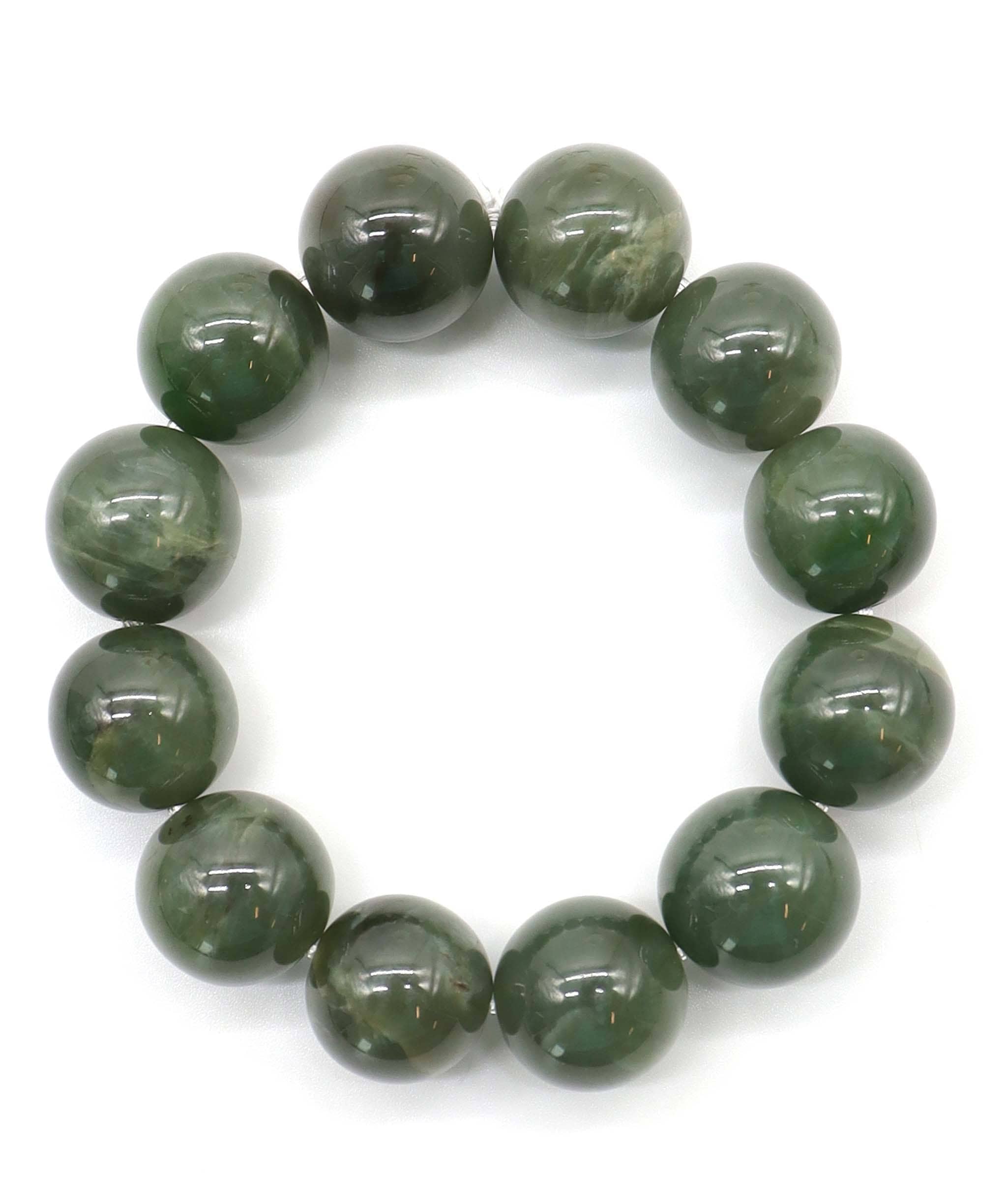Luxury Promise 300ct Green Siberian Jade Bracelet D16-17mm RDC0801