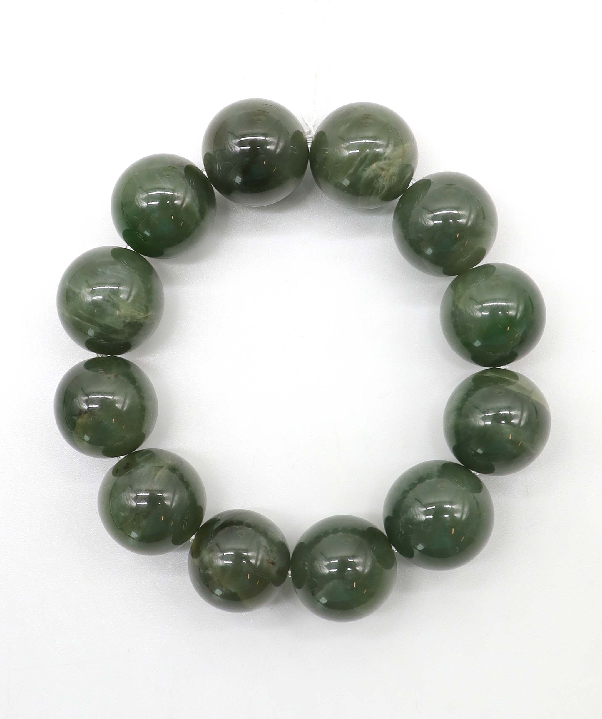 Luxury Promise 300ct Green Siberian Jade Bracelet D16-17mm RDC0801