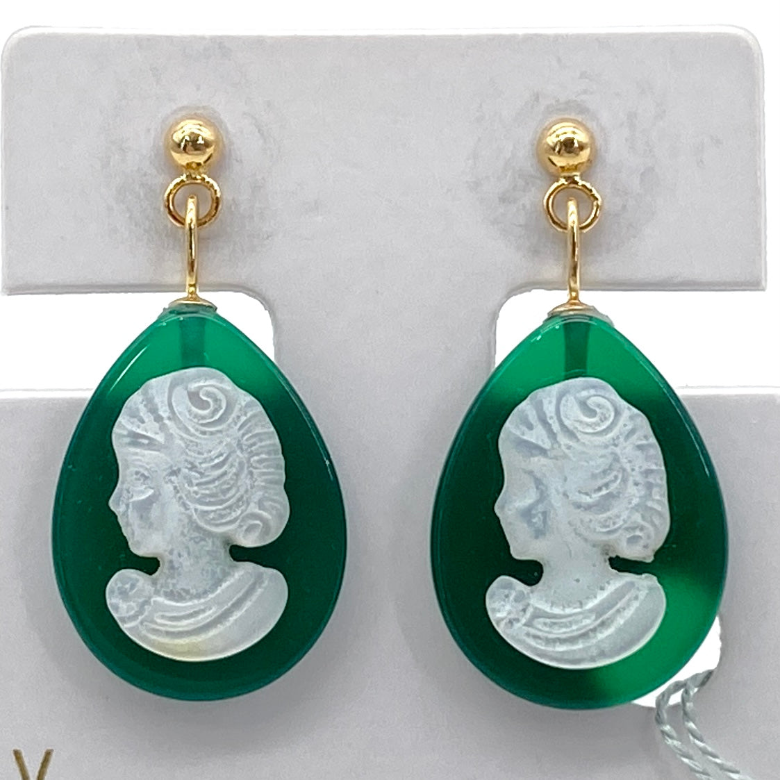 LUXURY PROMISE 31634 K18 Cameo Earrings CM 2.5g