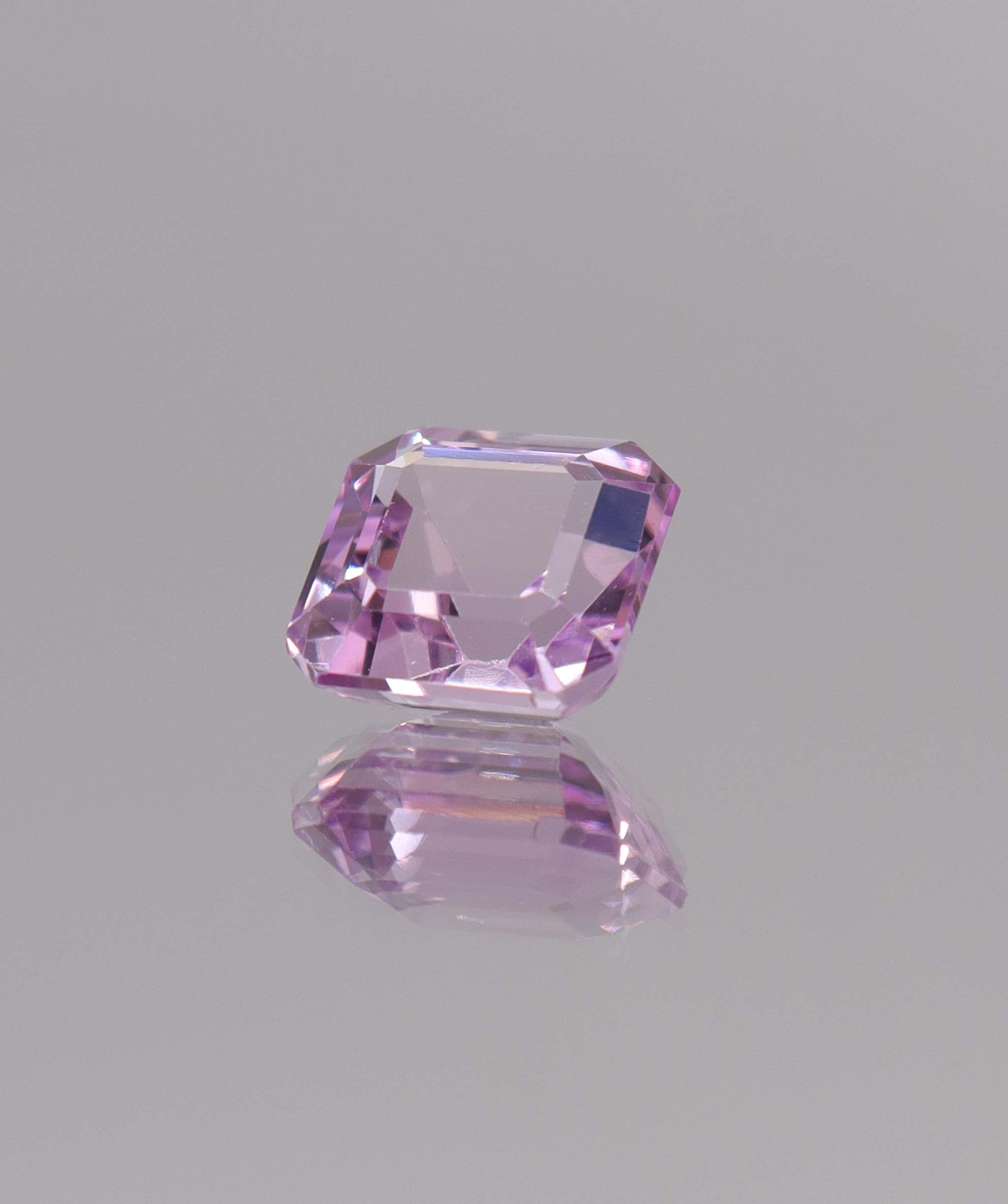 Luxury Promise 4.00ct Kunzite Step Cut Square ( Assher)  DXBCS1246