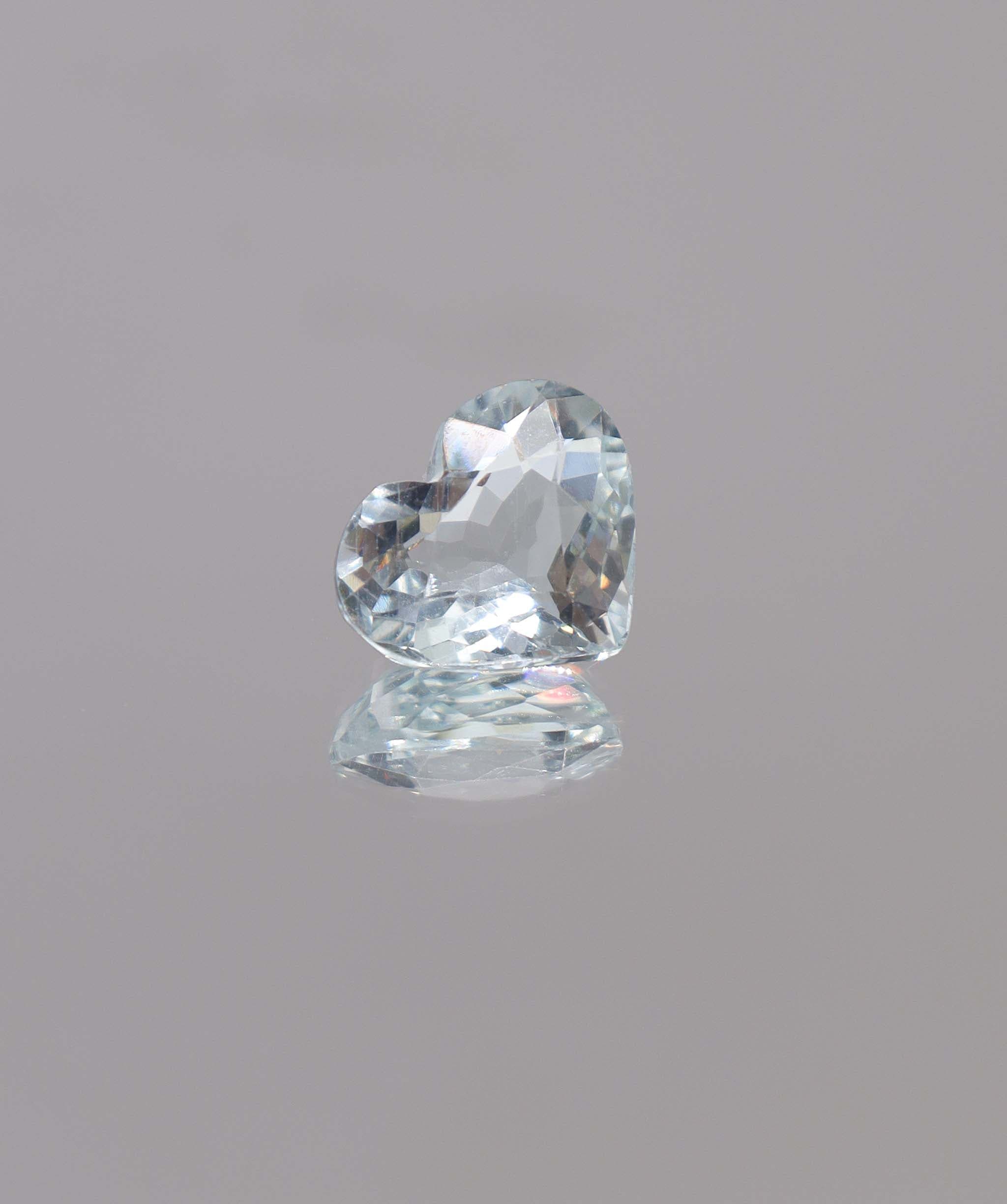 Luxury Promise 4.09ct Aquamarine Heart DXBCS0077