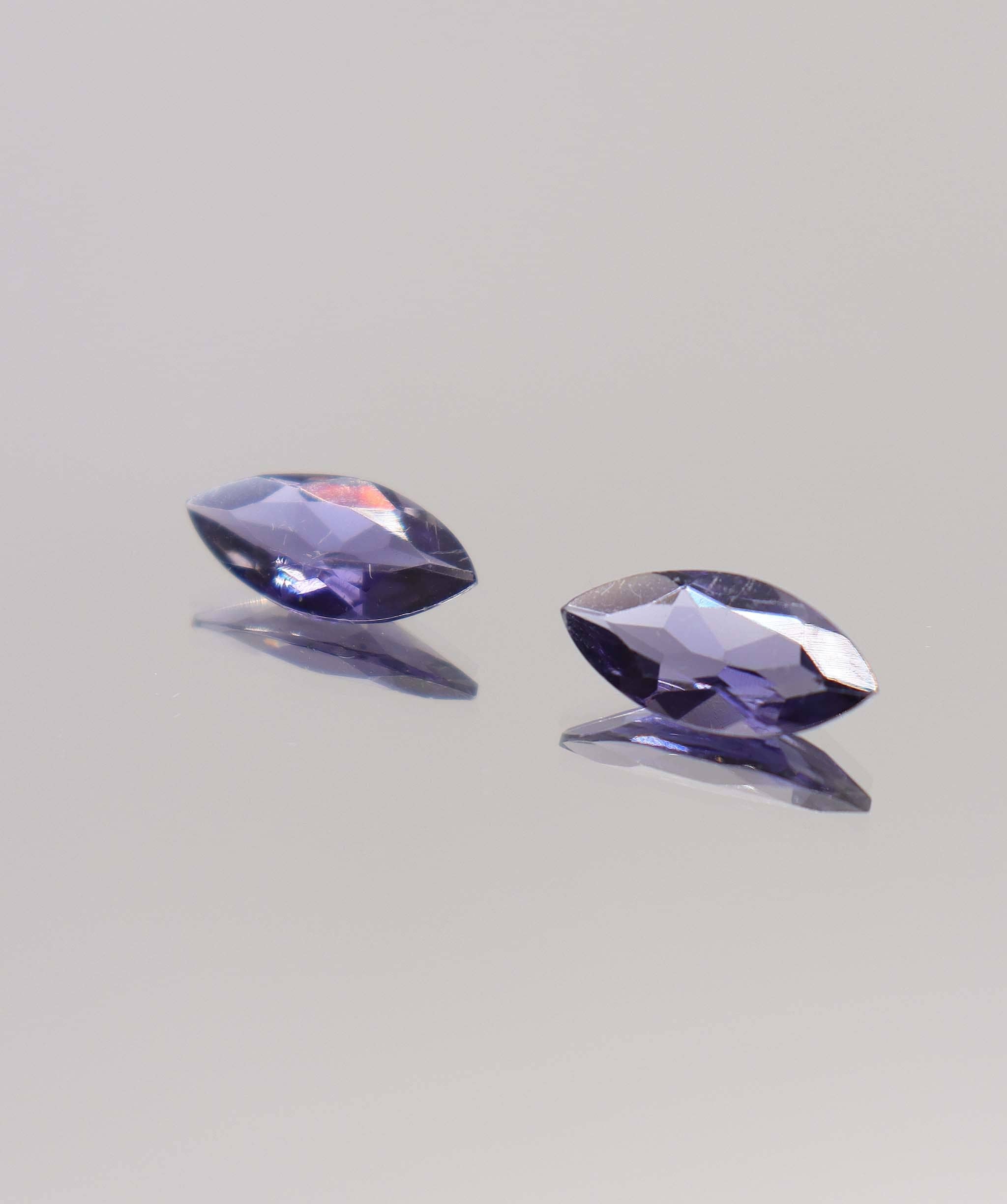 Luxury Promise 4.12ct Iolite "Water Sapphire" Marquise PAIR DXBCS0421