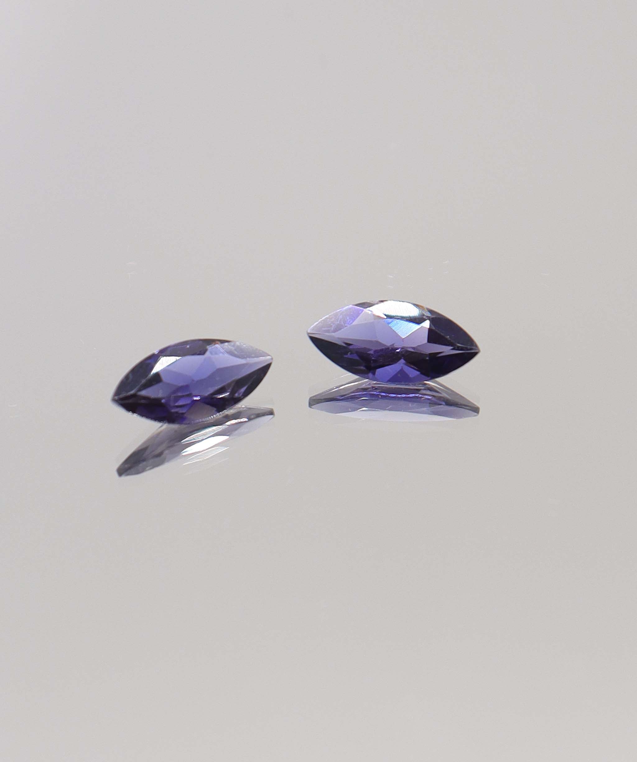 Luxury Promise 4.16ct Iolite "Water Sapphire" Marquise PAIR DXBCS0416