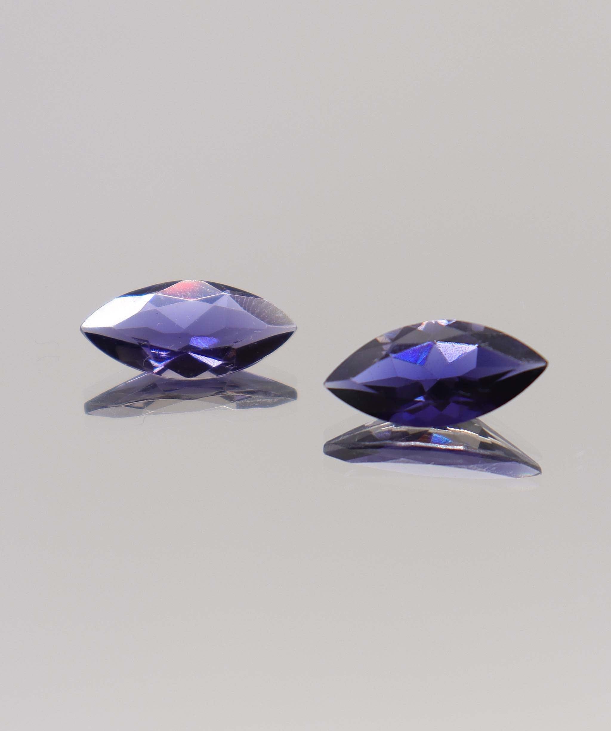Luxury Promise 4.31ct Iolite "Water Sapphire" Marquise PAIR DXBCS0427
