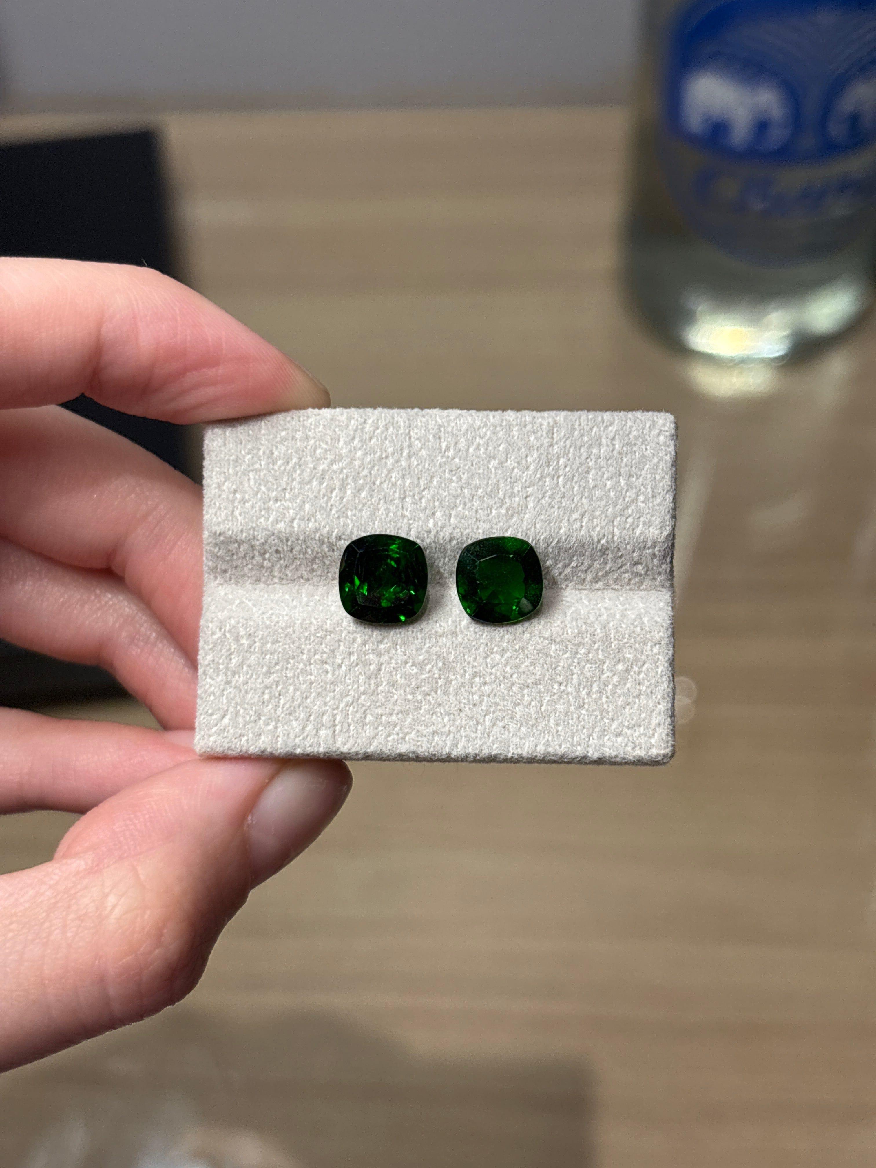 Luxury Promise 4.32ct Chrome Diopside PAIR DXBCS0151