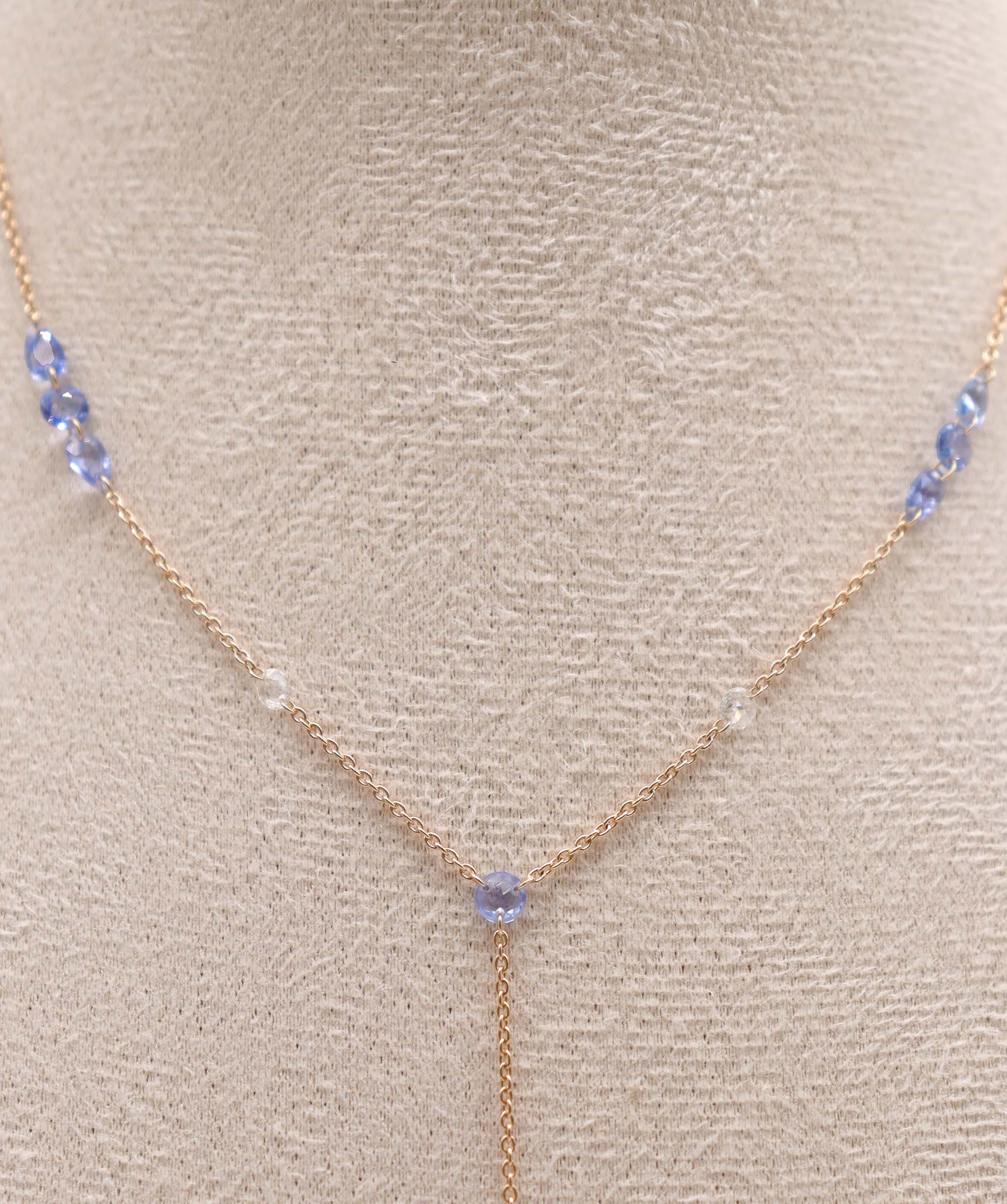 Luxury Promise 4.52ct WHITE ROSECUT BLUE SAPPHIRE PEAR RSS (H)