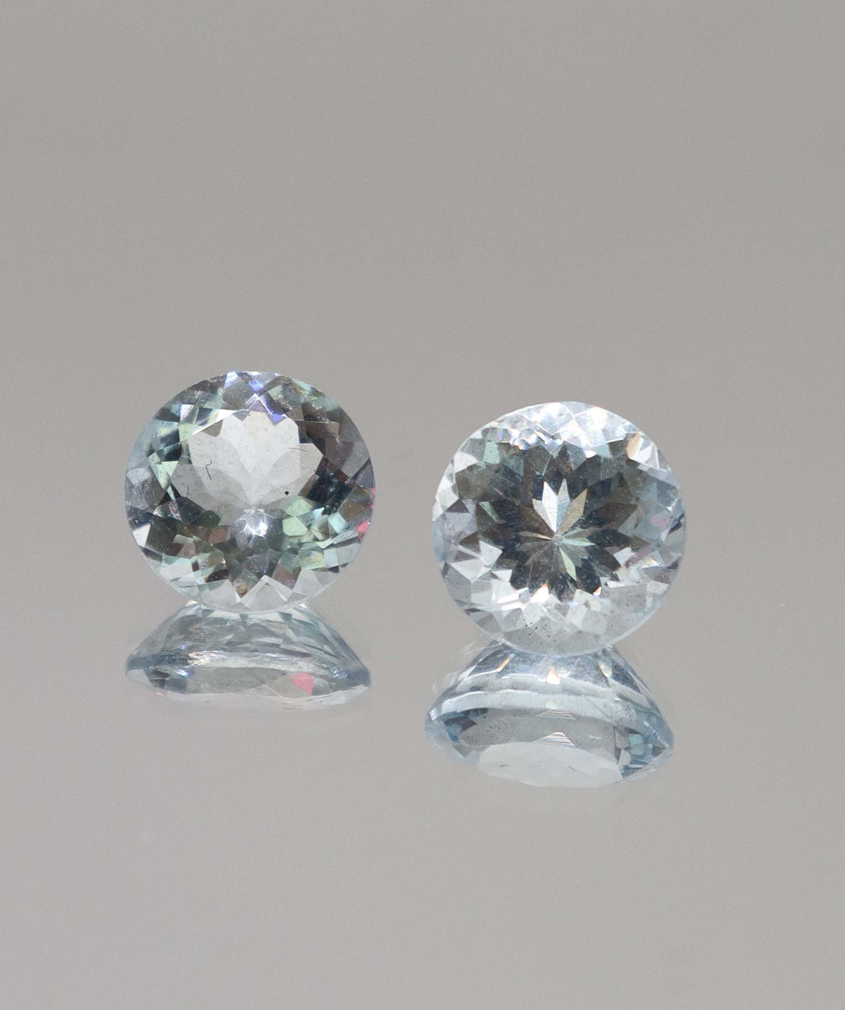 Luxury Promise 4.80ct Aquamarine Round pair DXBS6620