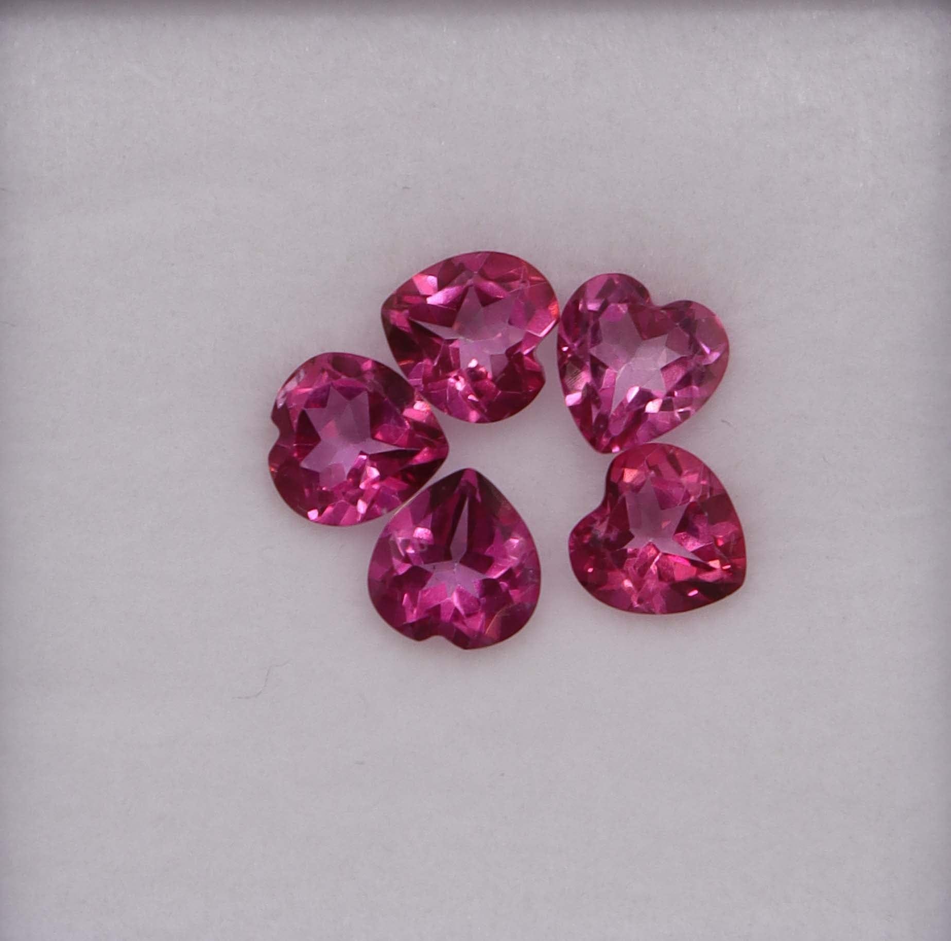 Luxury Promise 4.87ct 5x Heart Cut Pink Topaz DXBS6178
