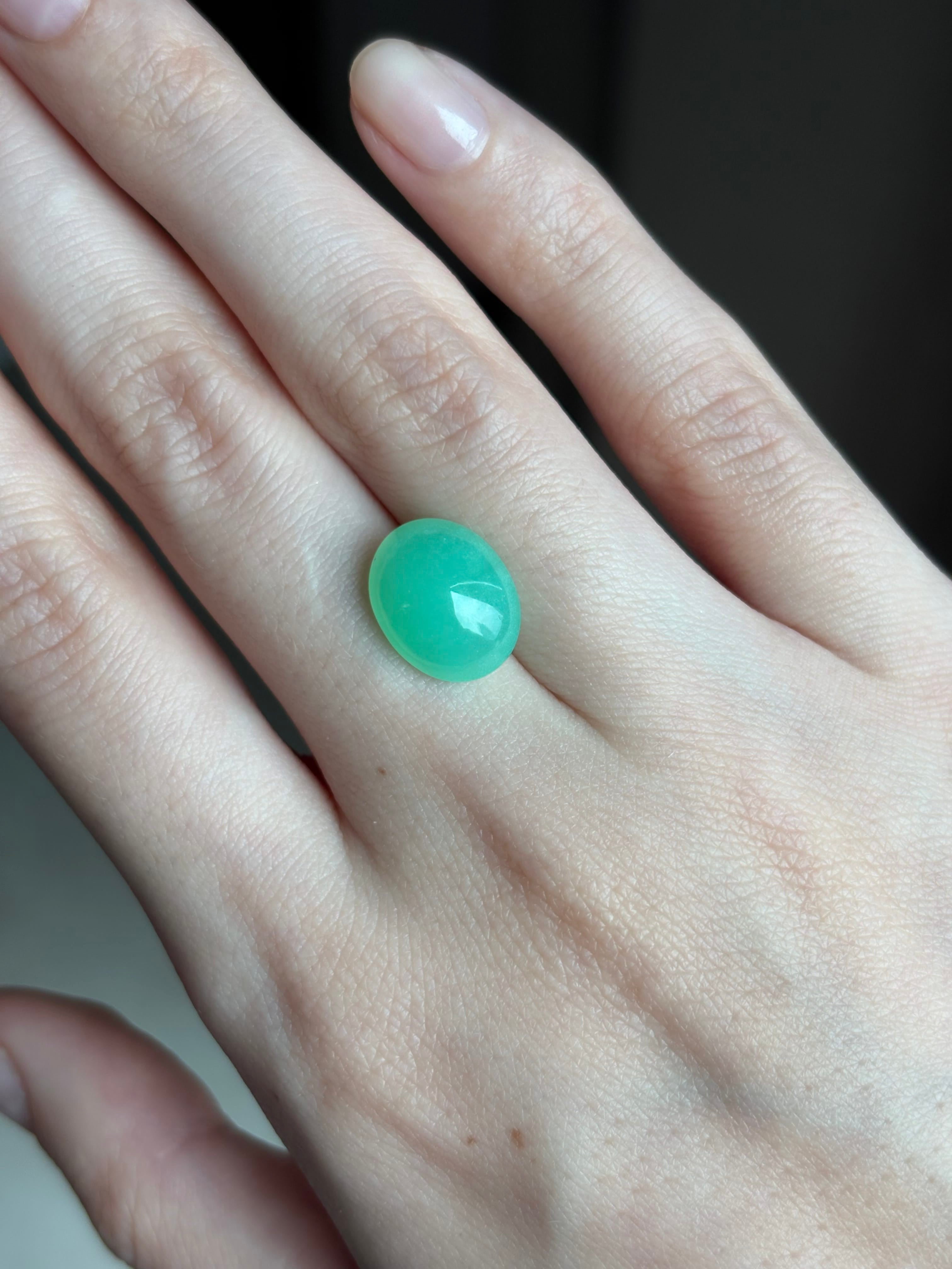 Luxury Promise 4.88ct Chrysoprase DXBCS4640