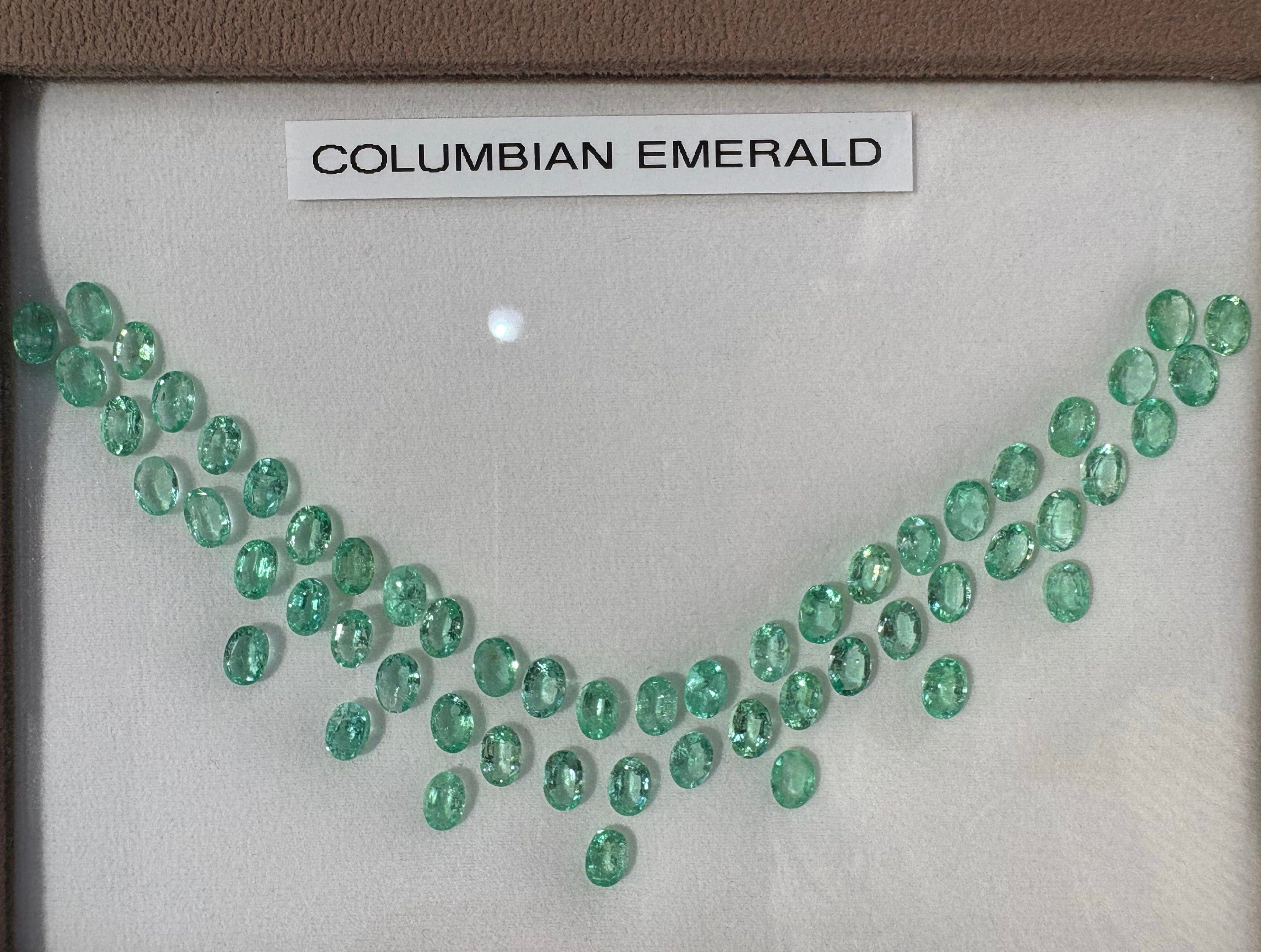 Luxury Promise 45.54ct Colombian Emerald Layout 5x7 (55pcs) DXBCD0318
