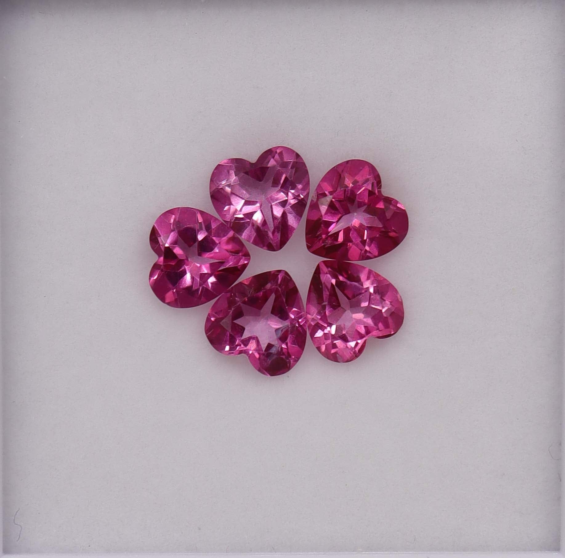 Luxury Promise 5.07ct 5x Heart Cut Pink Topaz DXBS6176