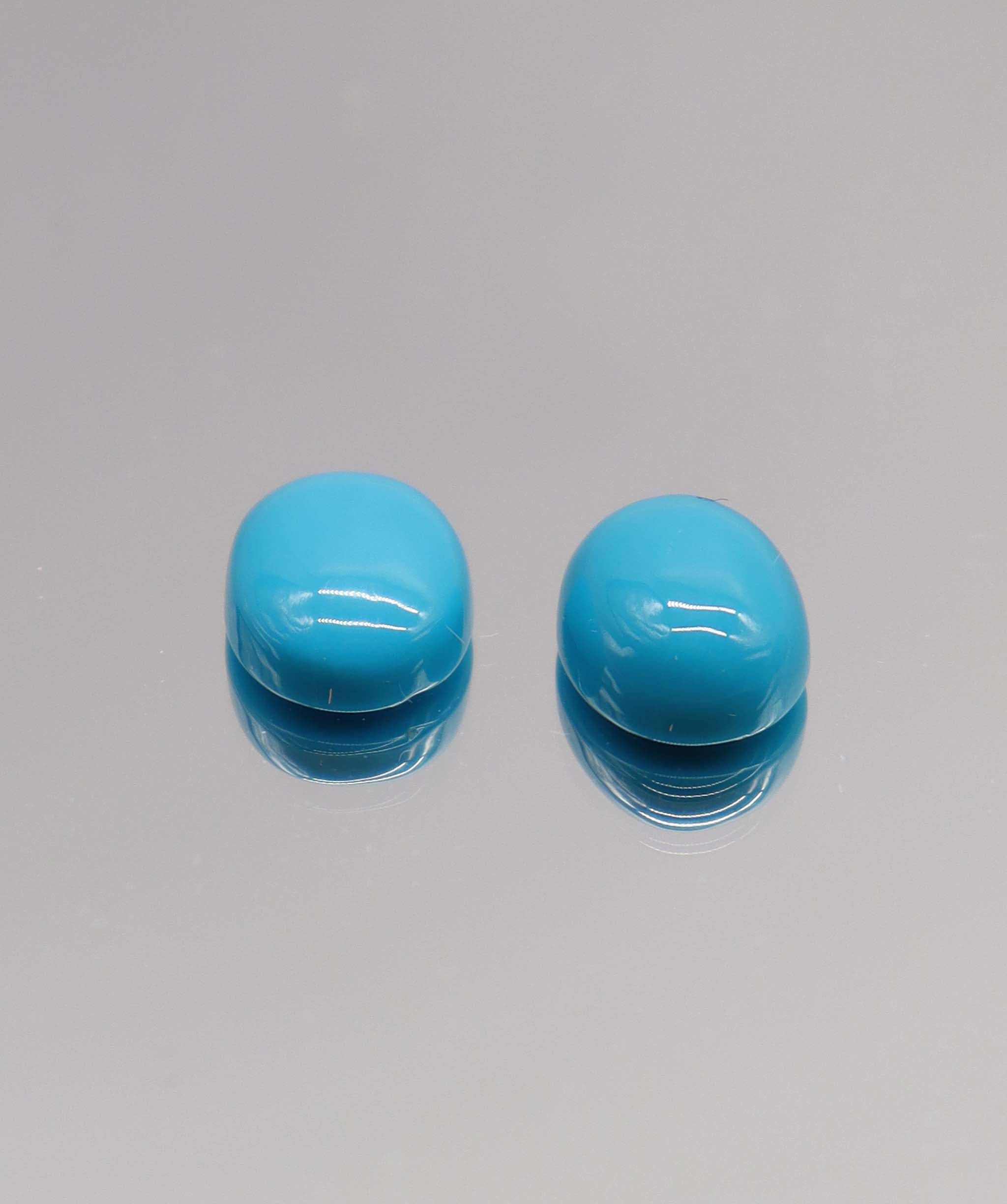 Luxury Promise 5.46ct Sleeping Beauty Turquoise Oval pair DXBCS3254