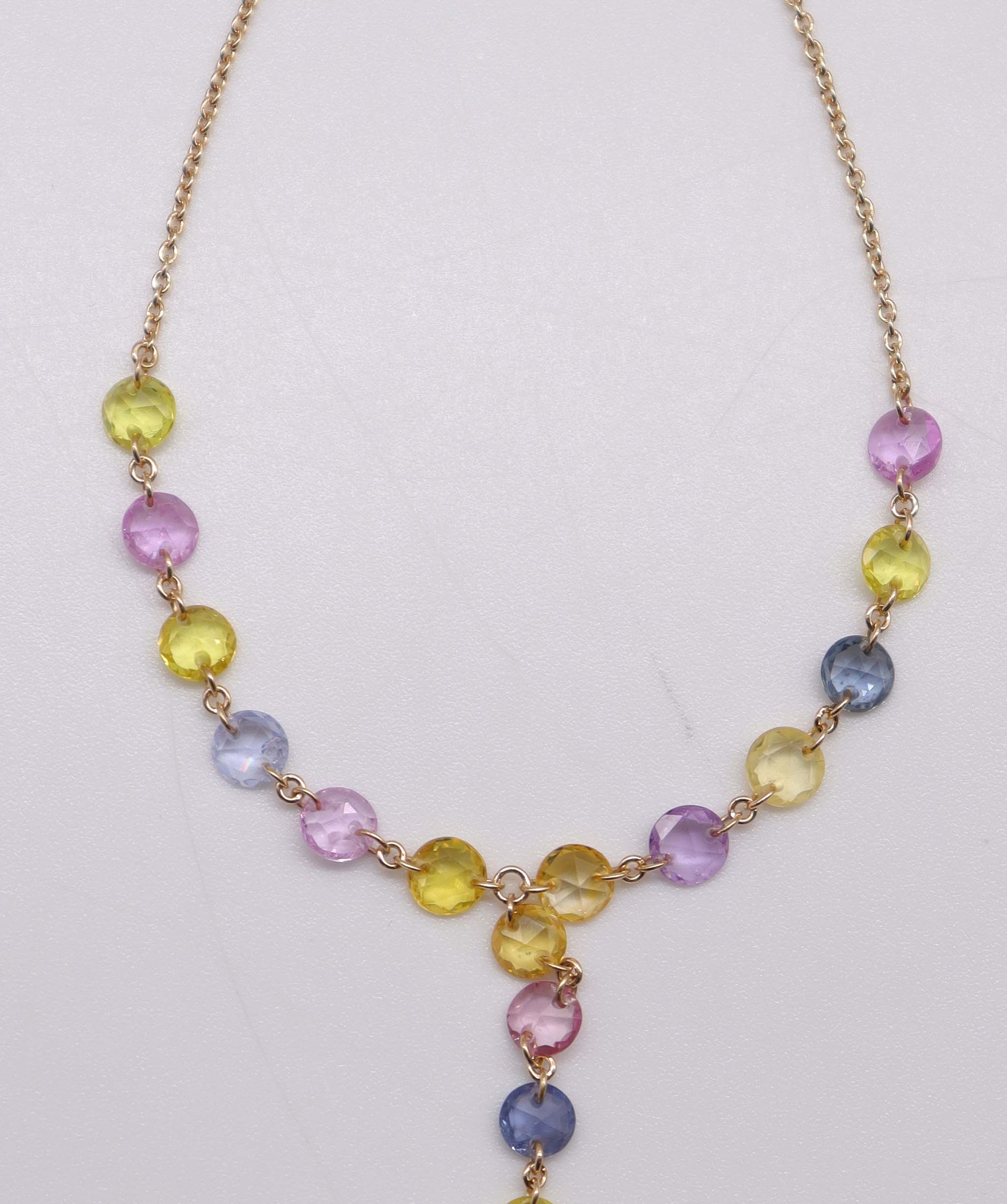 Luxury Promise 5.48CT MULTI SAPPHIRE Rosecut (H)  HANDCHAIN B3382