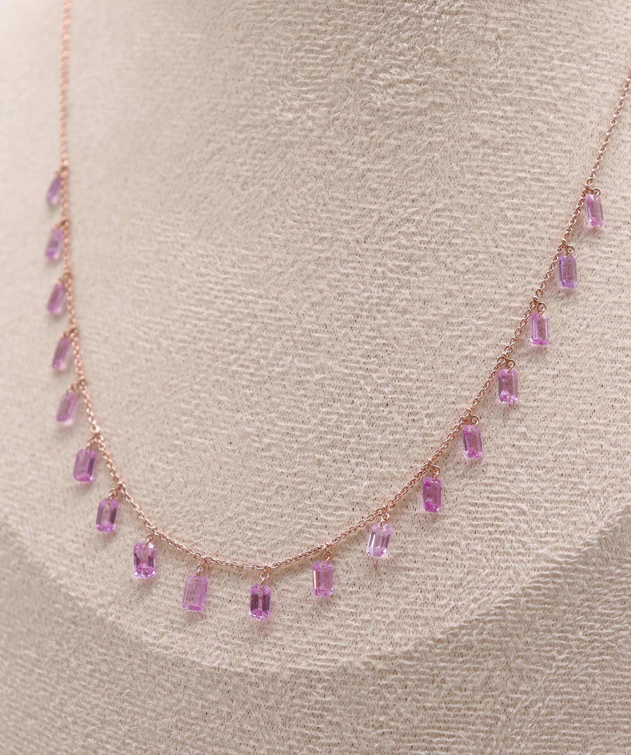 Luxury Promise 5.49ct PINK SAPPHIRE EMERALD FOS (H)
