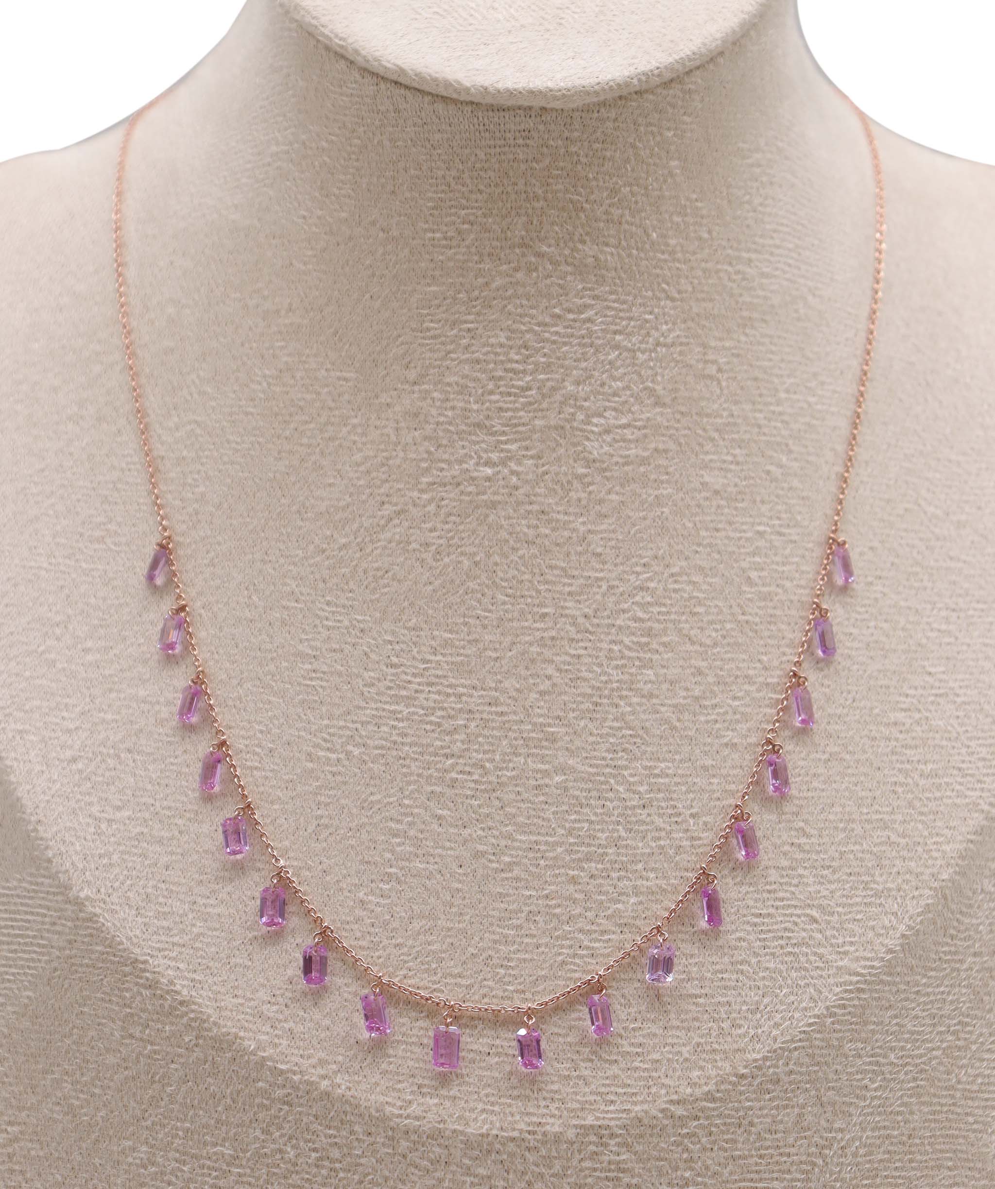 Luxury Promise 5.49ct PINK SAPPHIRE EMERALD FOS (H)