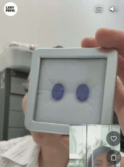 Luxury Promise 5.70ct tanzanite oval pair DXBCS4699