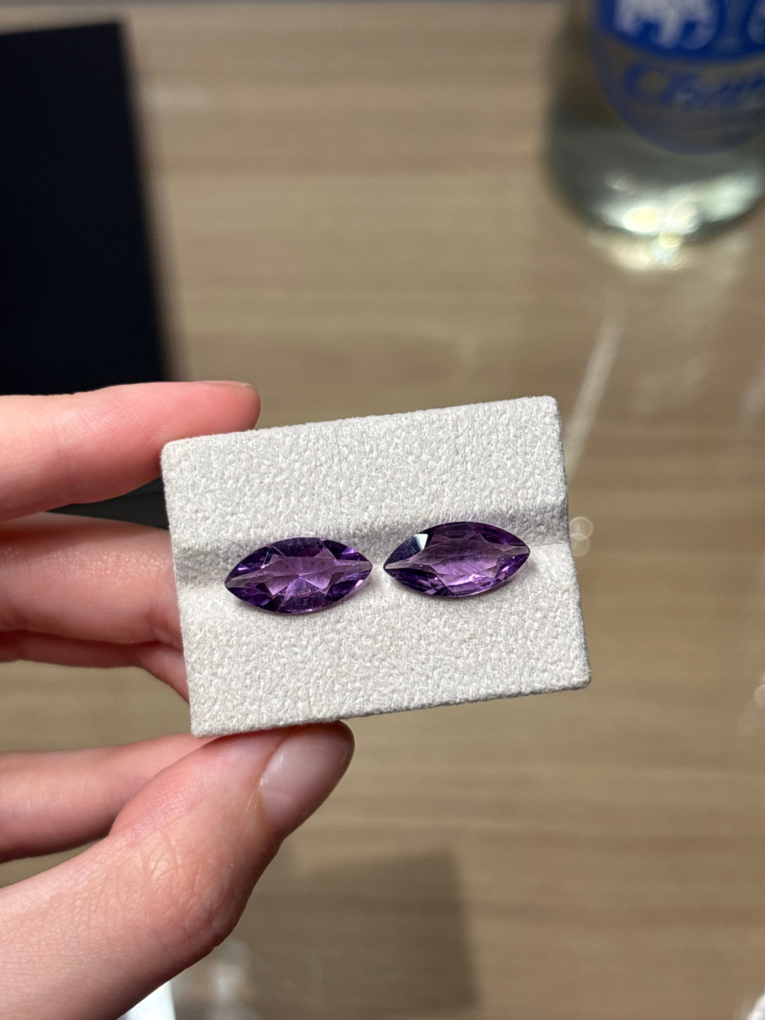 Luxury Promise 6.51ct Amethyst Marquise PAIR DXBCS0159