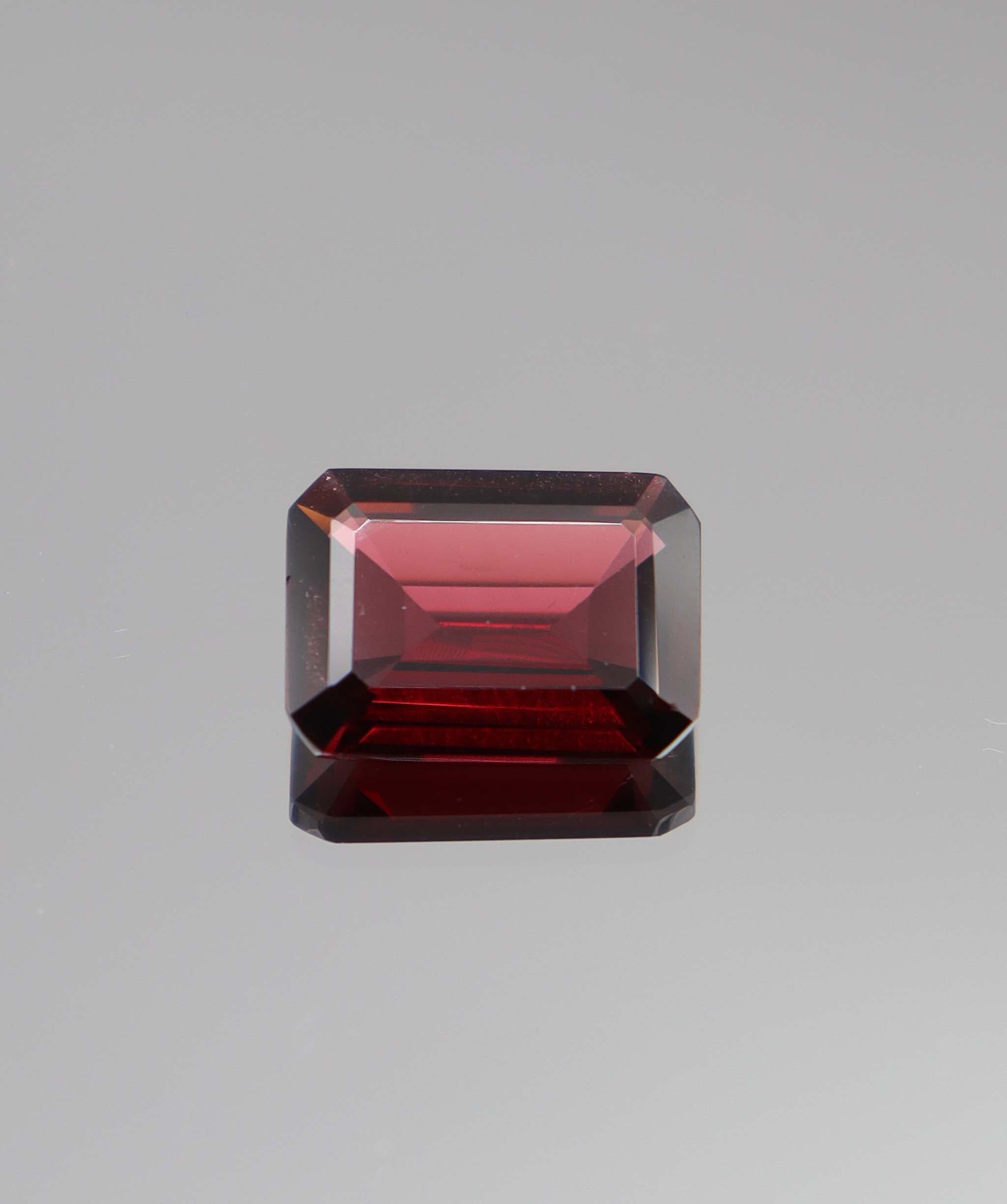 Luxury Promise 7.15ct Red Garnet Emerald Cut DXBCS2854