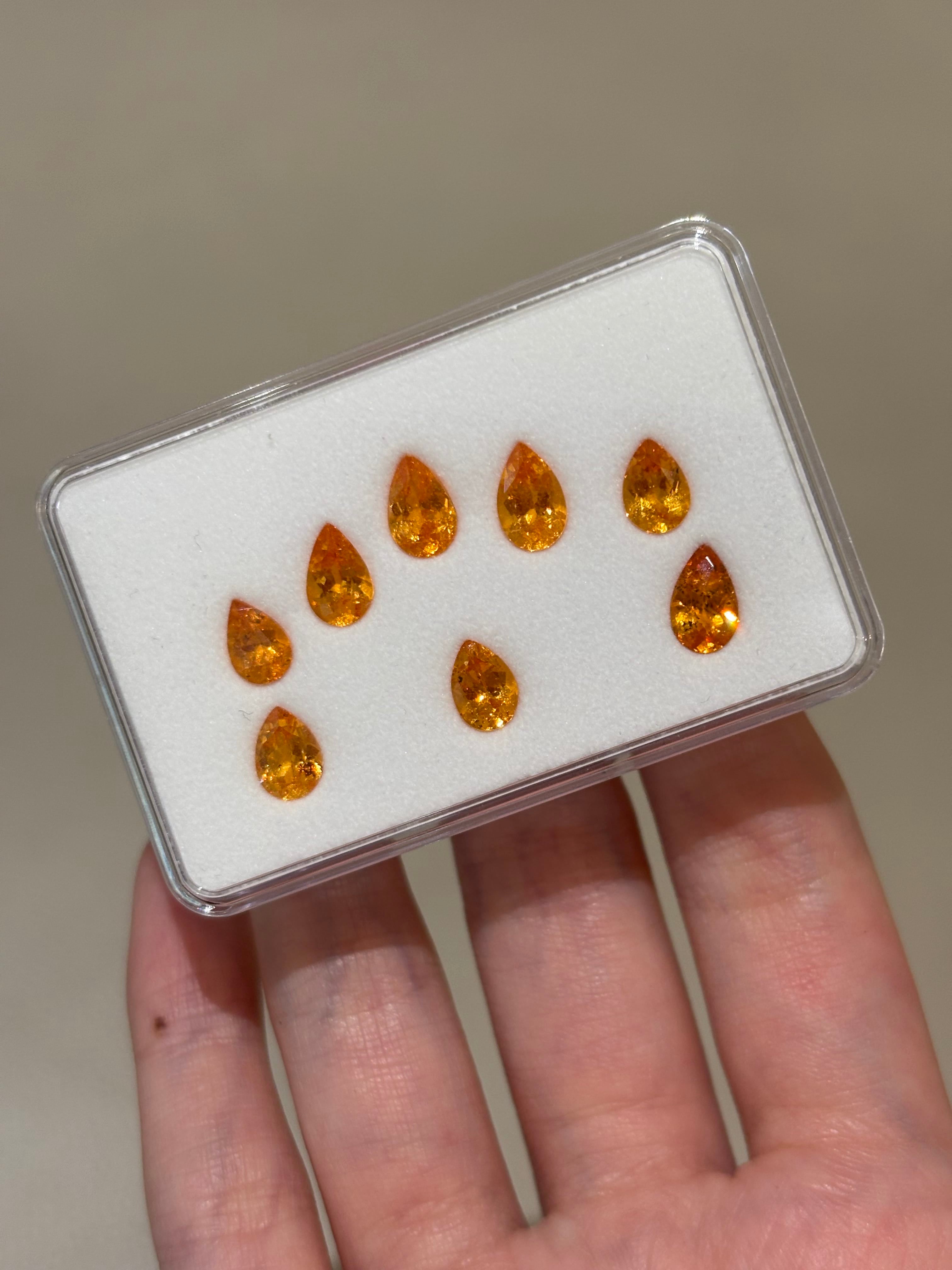 Luxury Promise 7.51ct Fine Fanta Pear Lot 8pcs DXBCS4729