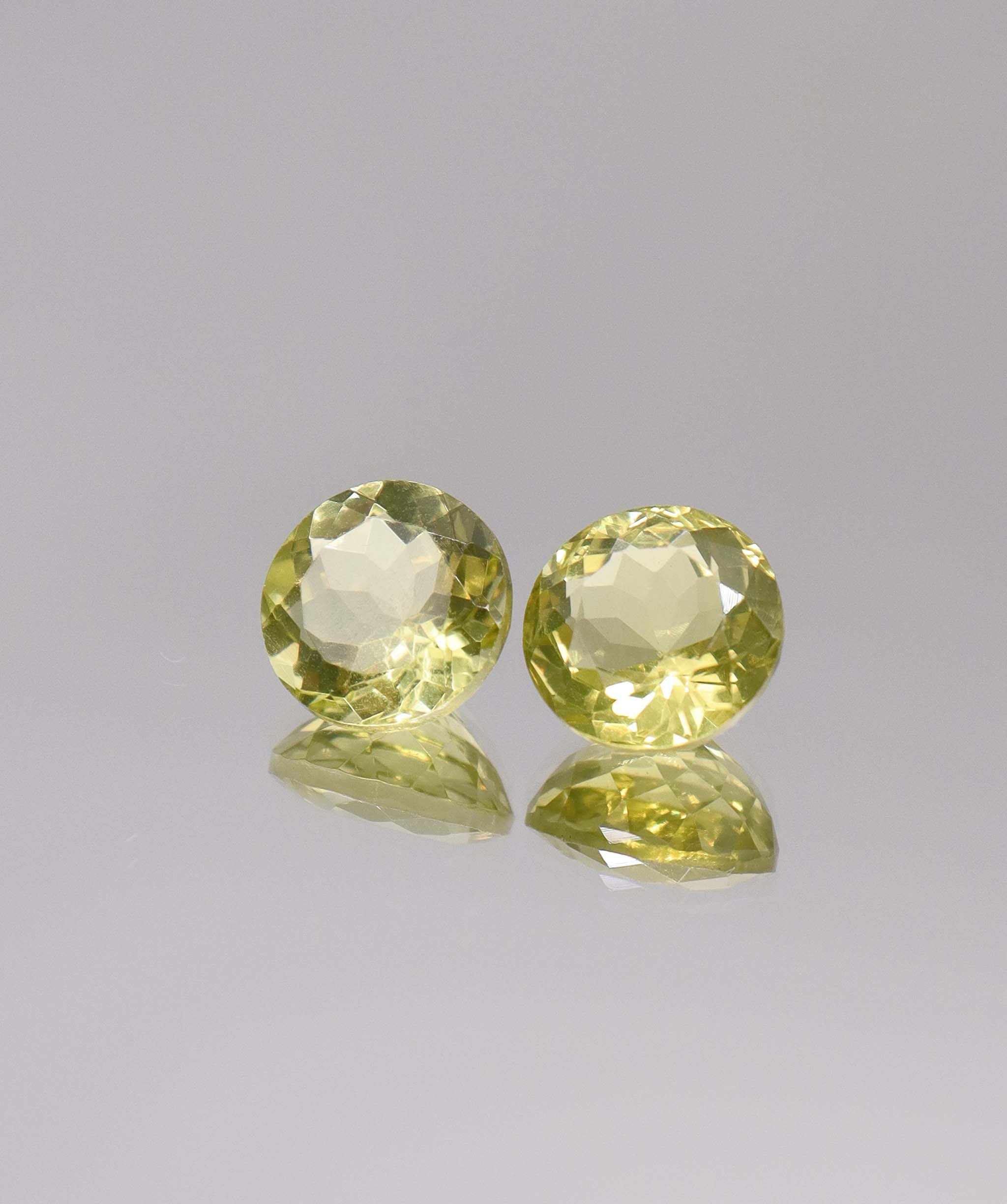 Luxury Promise 7.55ct Lemon Amethyst Round PAIR DXBCS2776